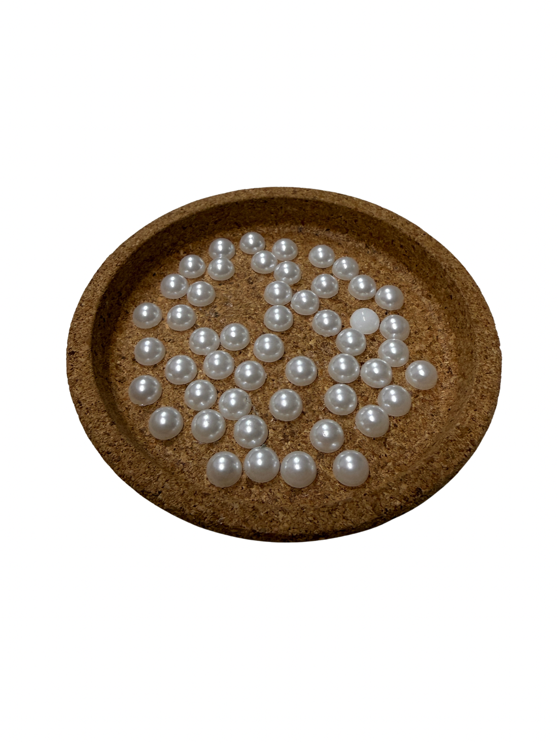 White Flatback Pearl 8mm - 50 Pces