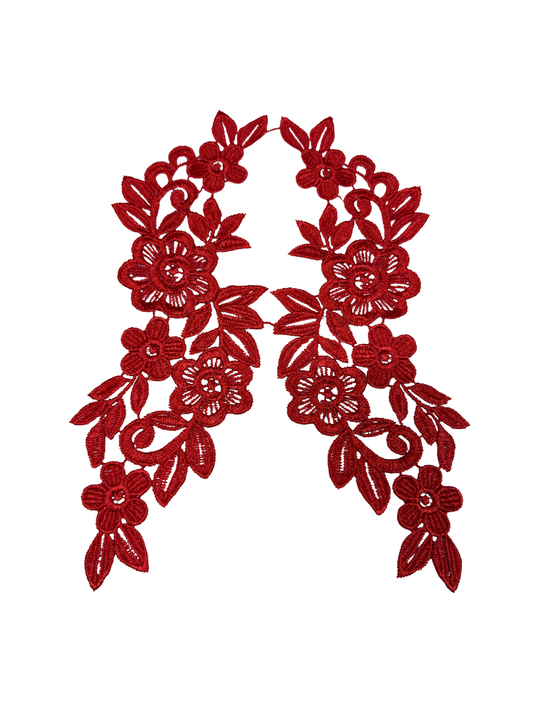Hayley Floral Lace Motif - Red