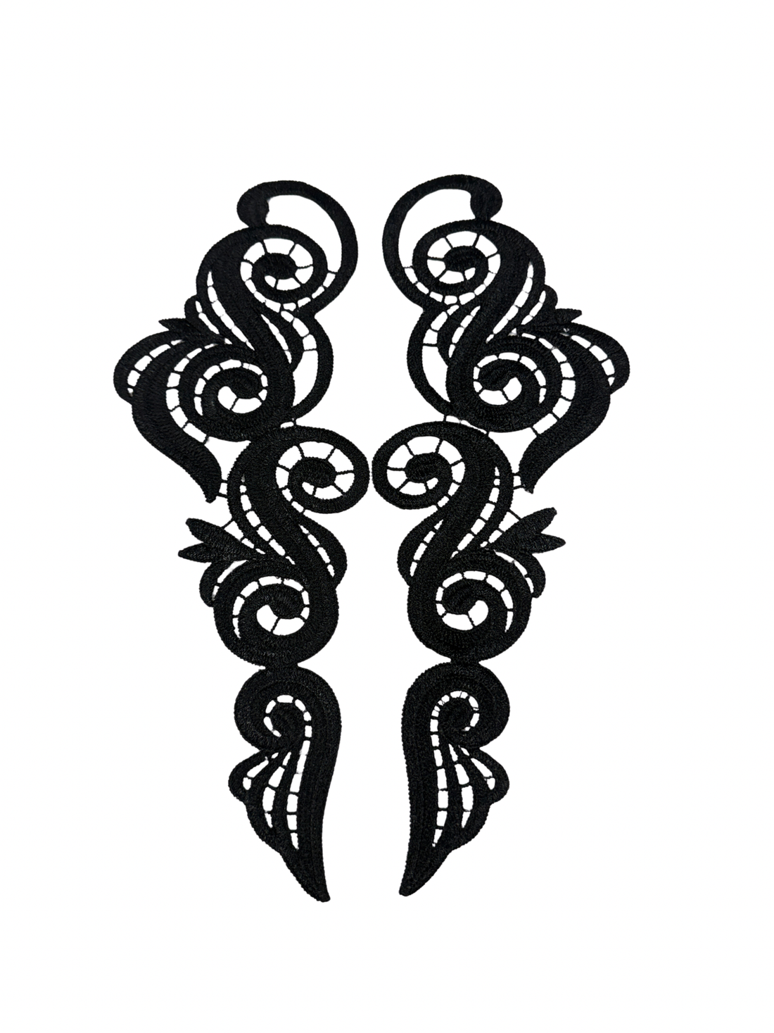 Deco Swirl Lace Pair - Black