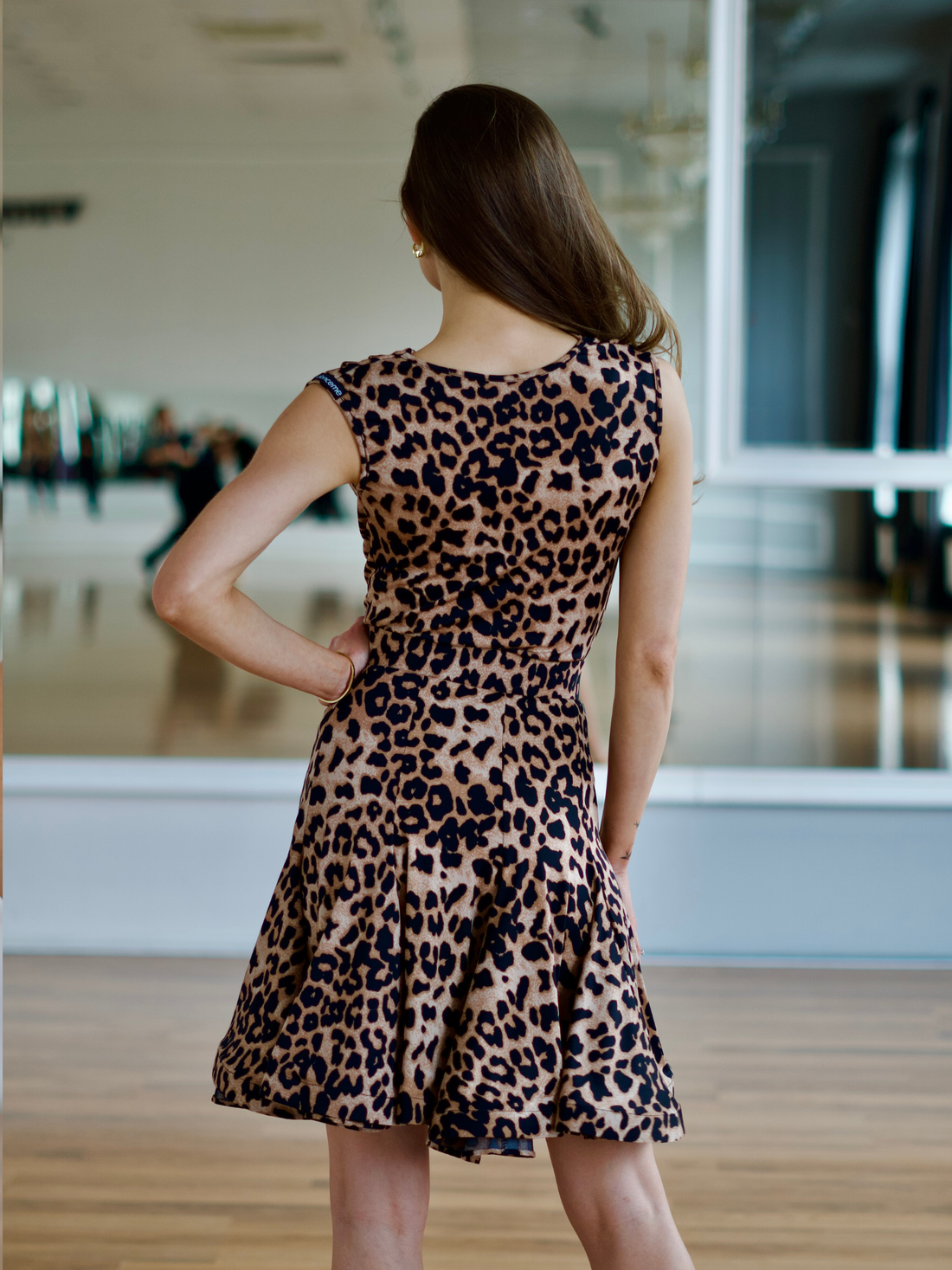 DANCEME BL338 Womens Leopard Print Dance Top