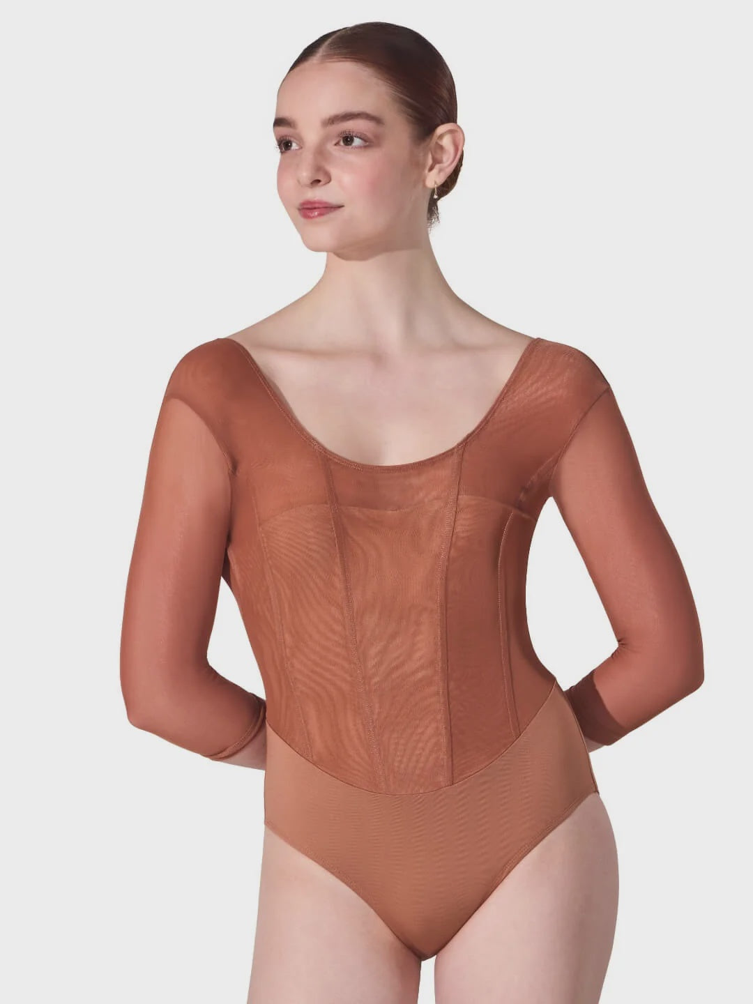 Capezio Elemental Reverie Fresco Leotard - Mocha Mousse