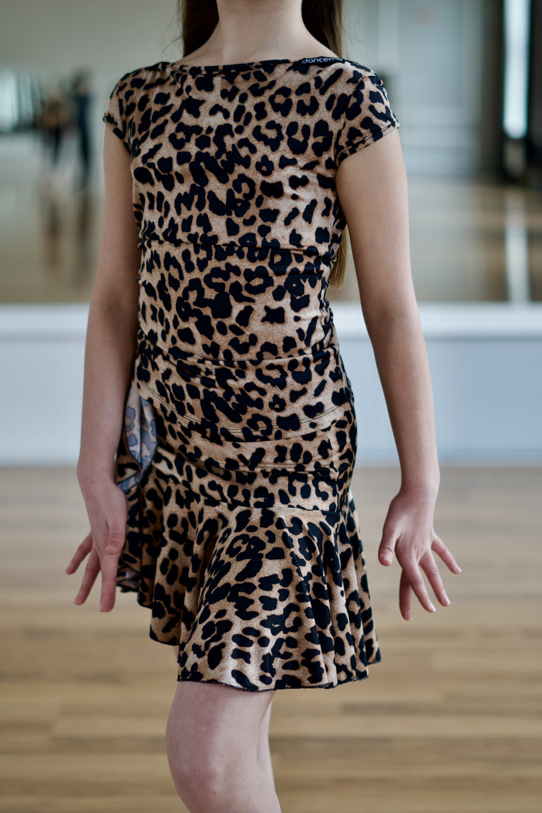DANCEME UL440-14 Leopard Print Latin Skirt