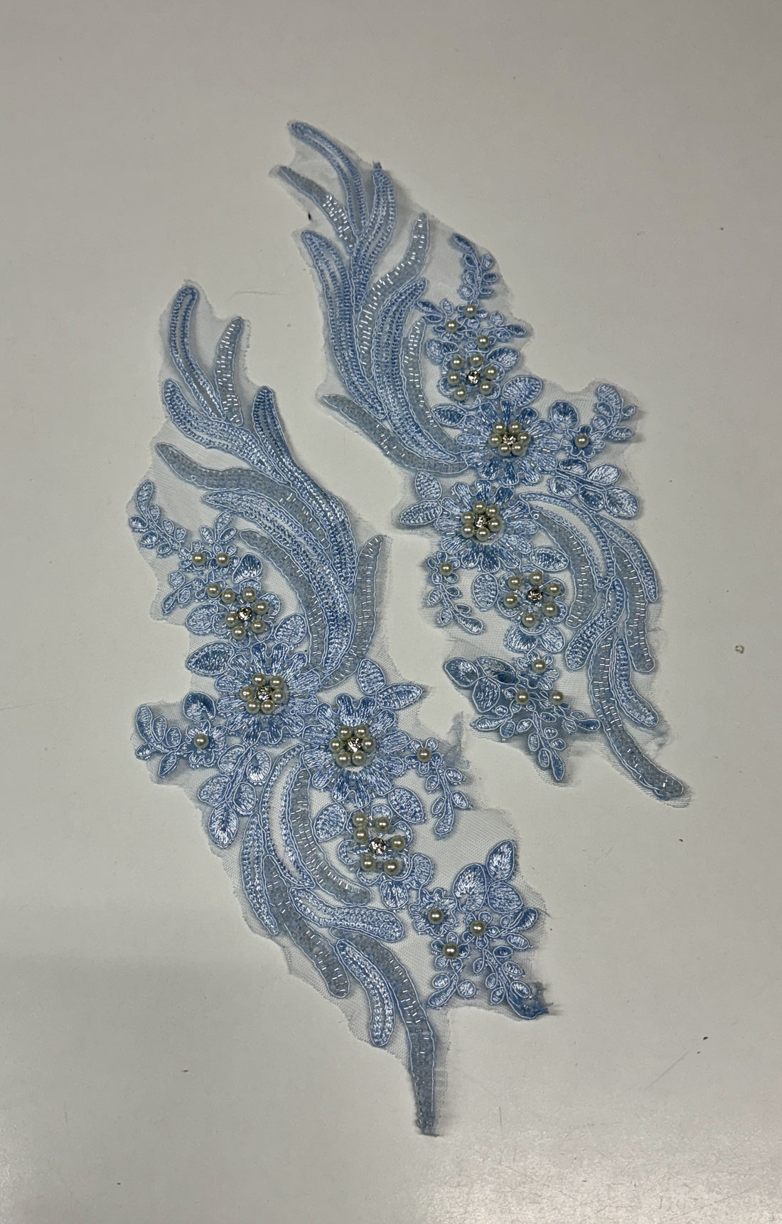 Stella Lace Pair Motif - Ice Blue