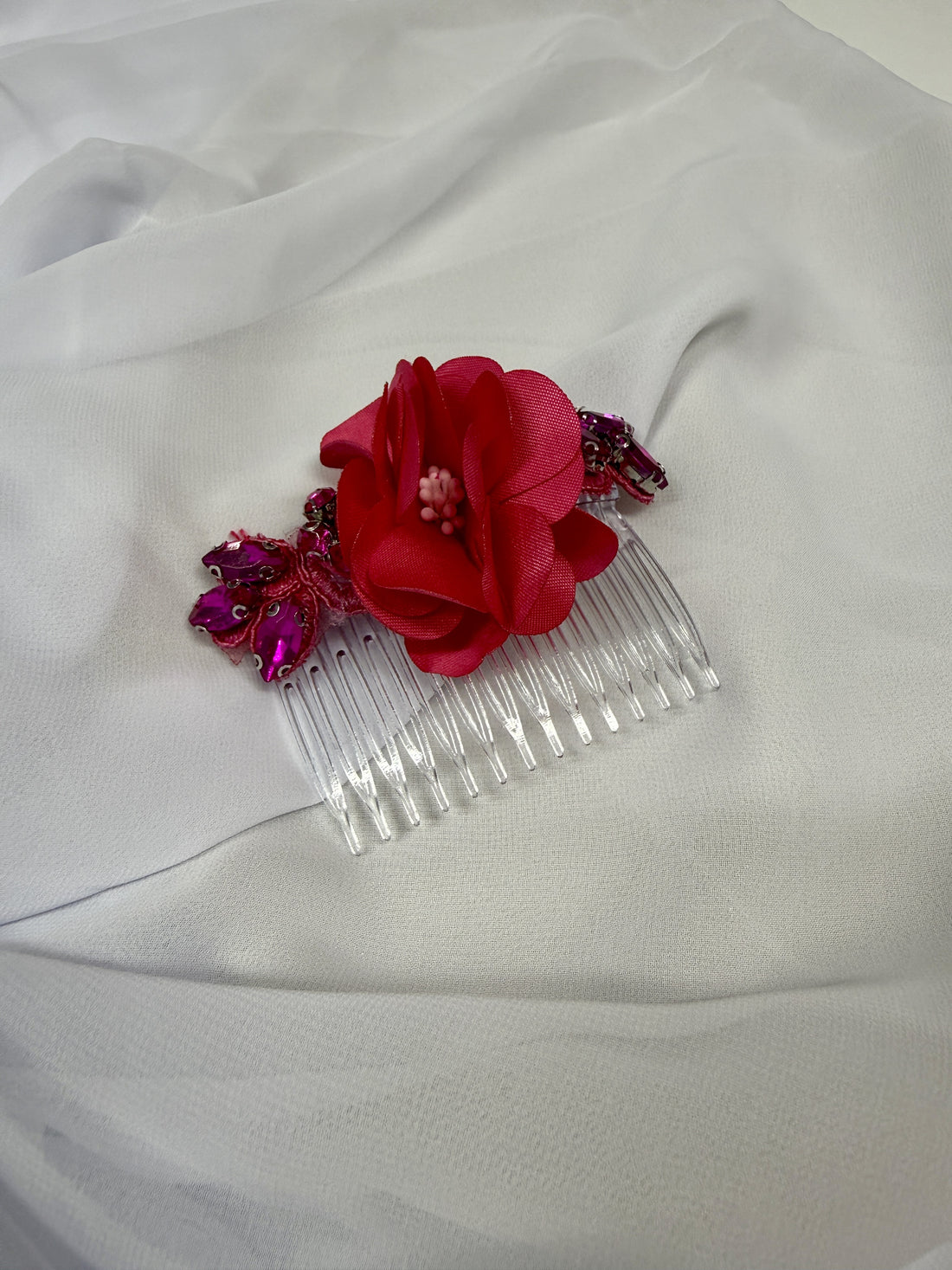 Fuchsia Flower - Hair Comb