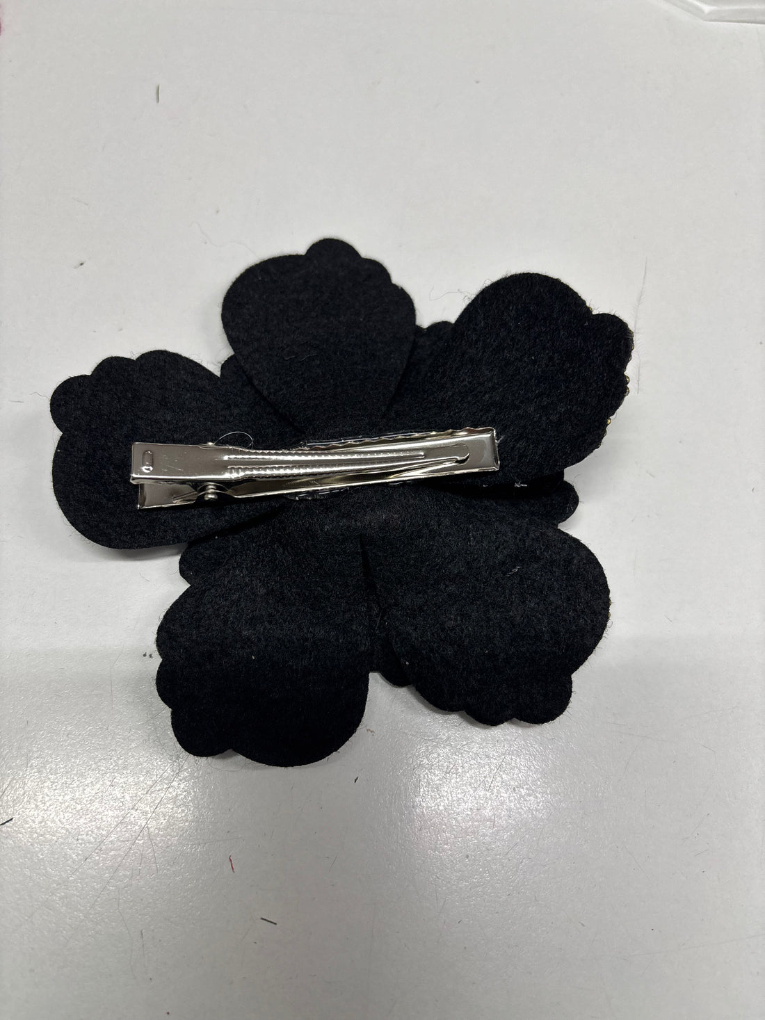 Mae Diamanté Flower in Black with Clip