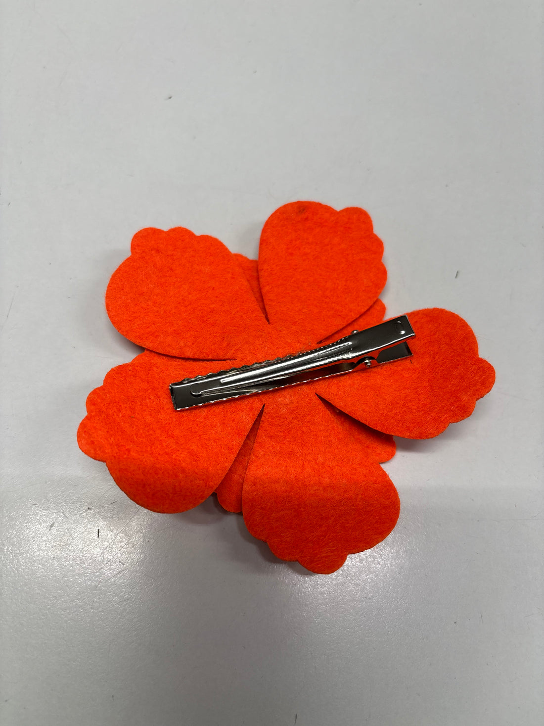 Mae Diamanté Flower in Orange with Clip