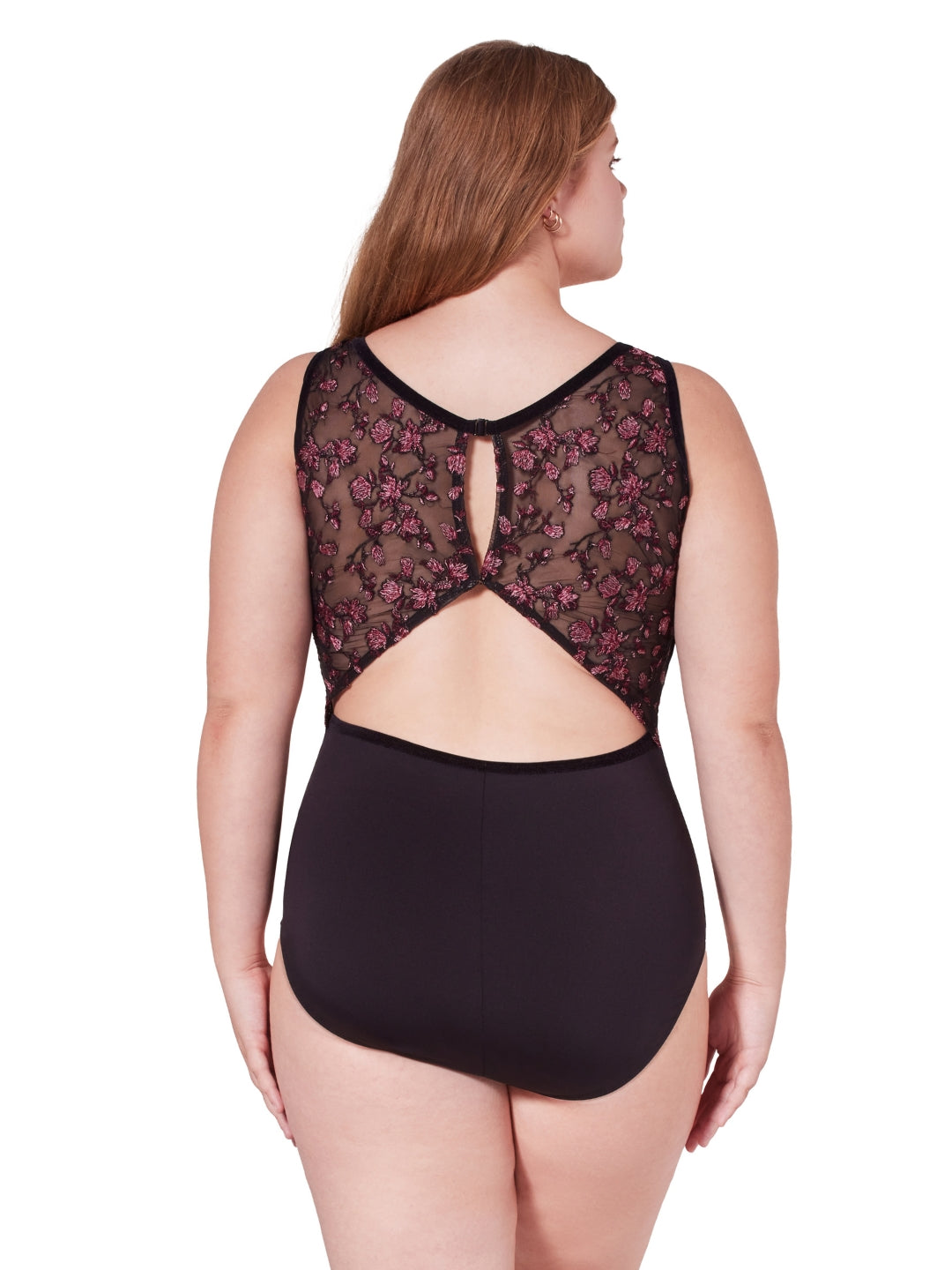 Capezio Ornate Romance Allure Mesh Back Leotard - Black Ornate Romance