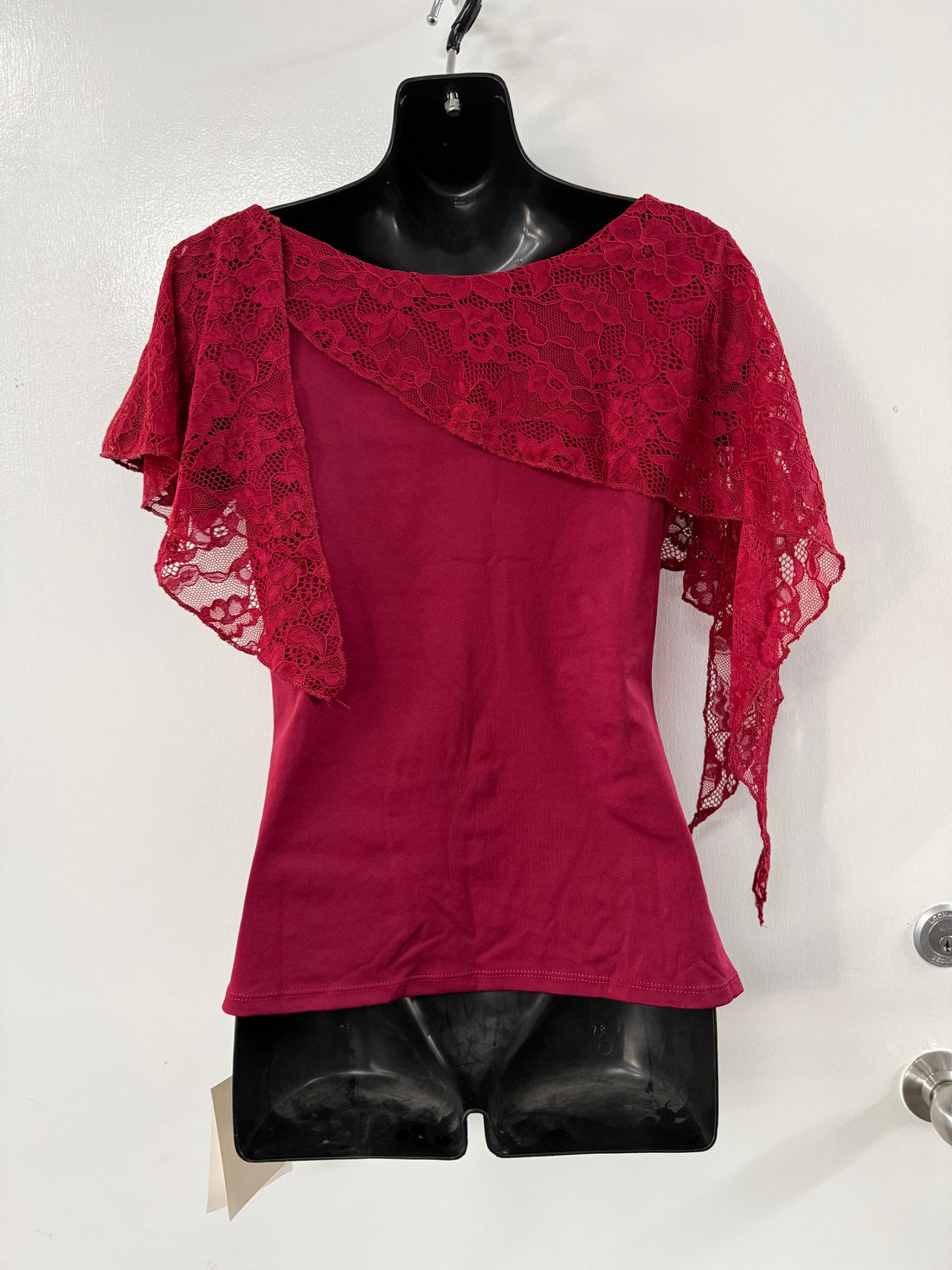 Violet Drape Top - Wine Lace
