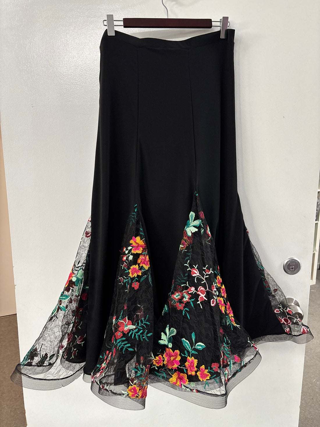 Panelled Ballroom Skirt with Multi Floral Godets