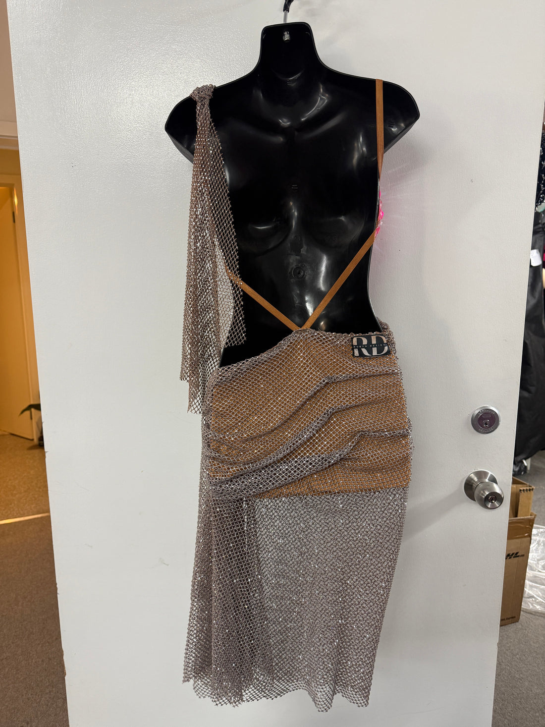 Pre Loved Pink/Sliver Latin Dress (Size 8-10)