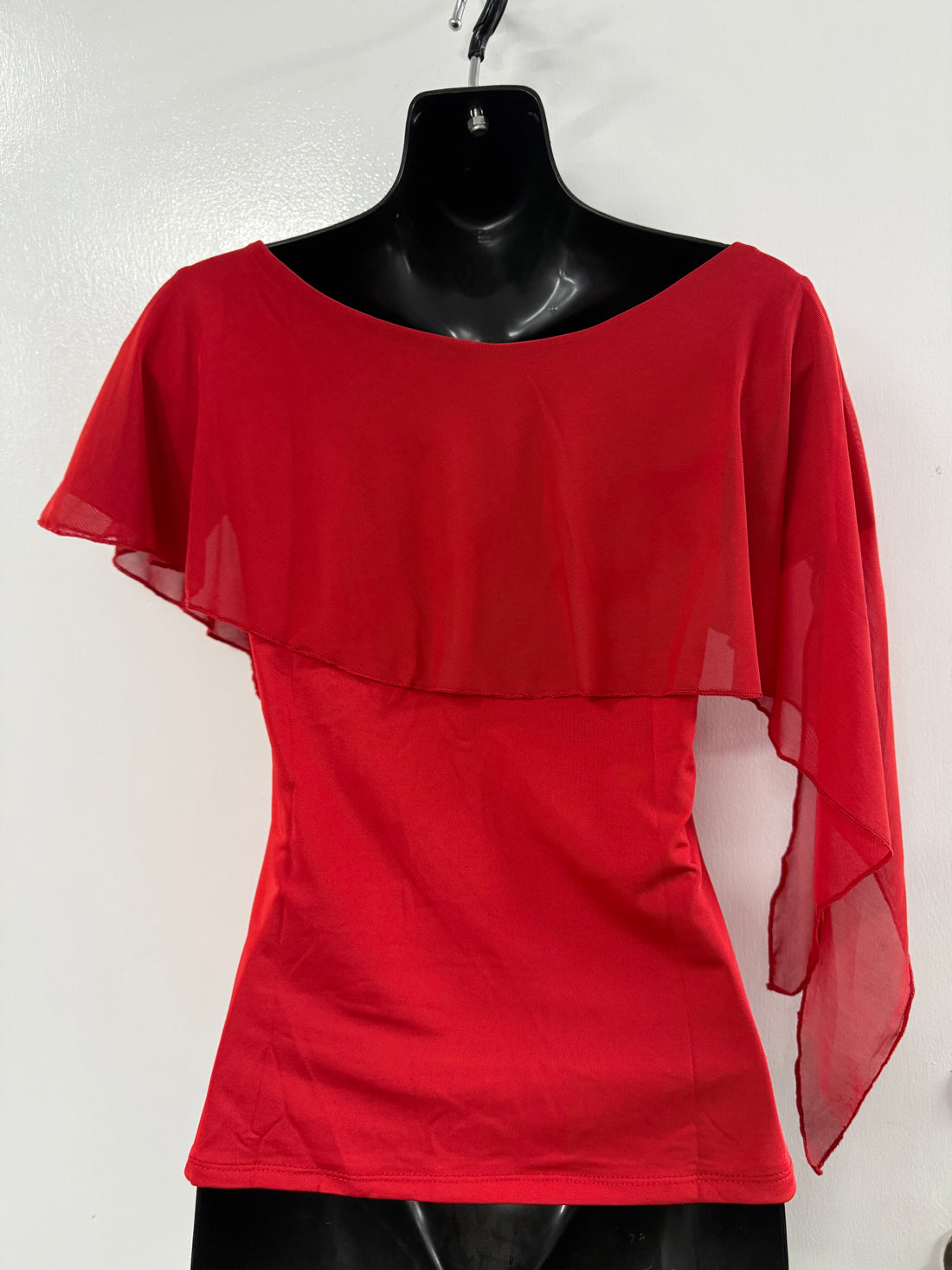 Violet Drape Top - Red
