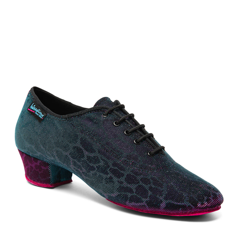 International Dance Shoes Heather Split Sole - Blue Pink Panther