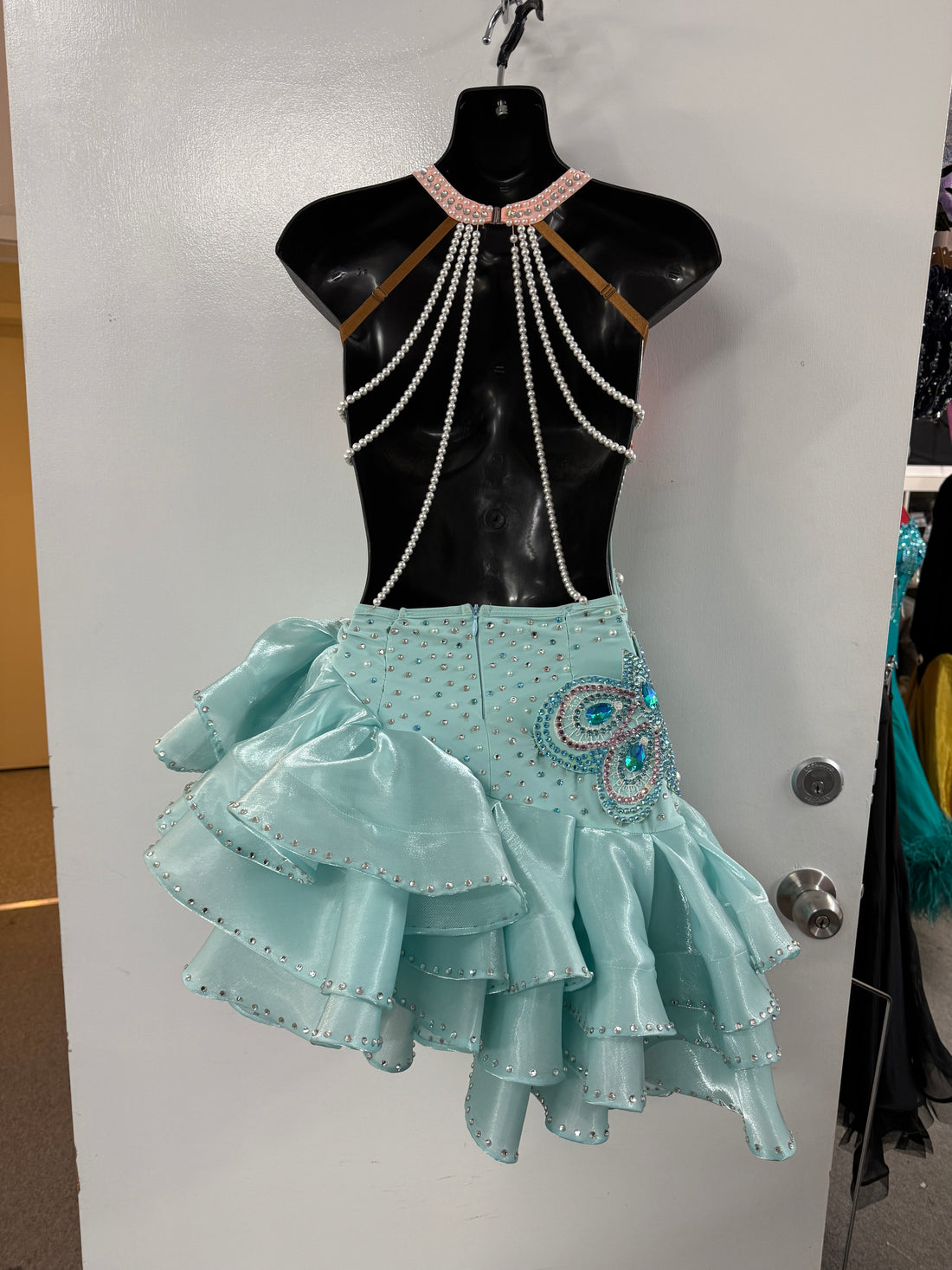Pre Loved Pale Blue Ruffle Latin (Size 2-4)