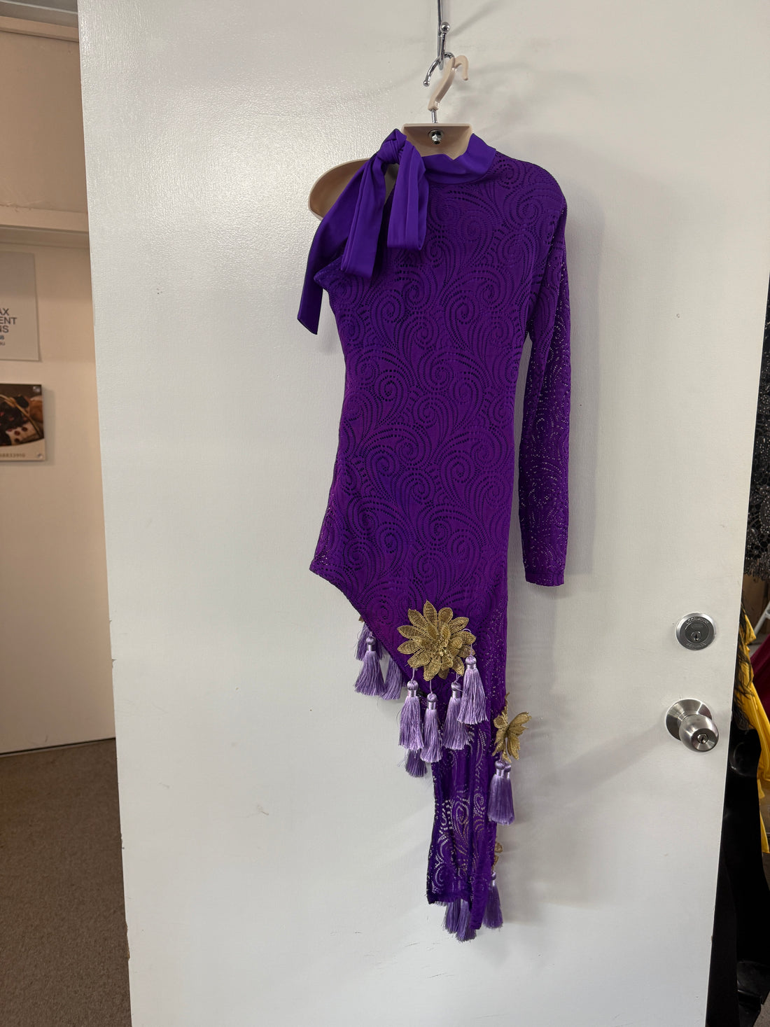 Pre Loved Purple Lace Junior Latin Dress (Size 2-6)