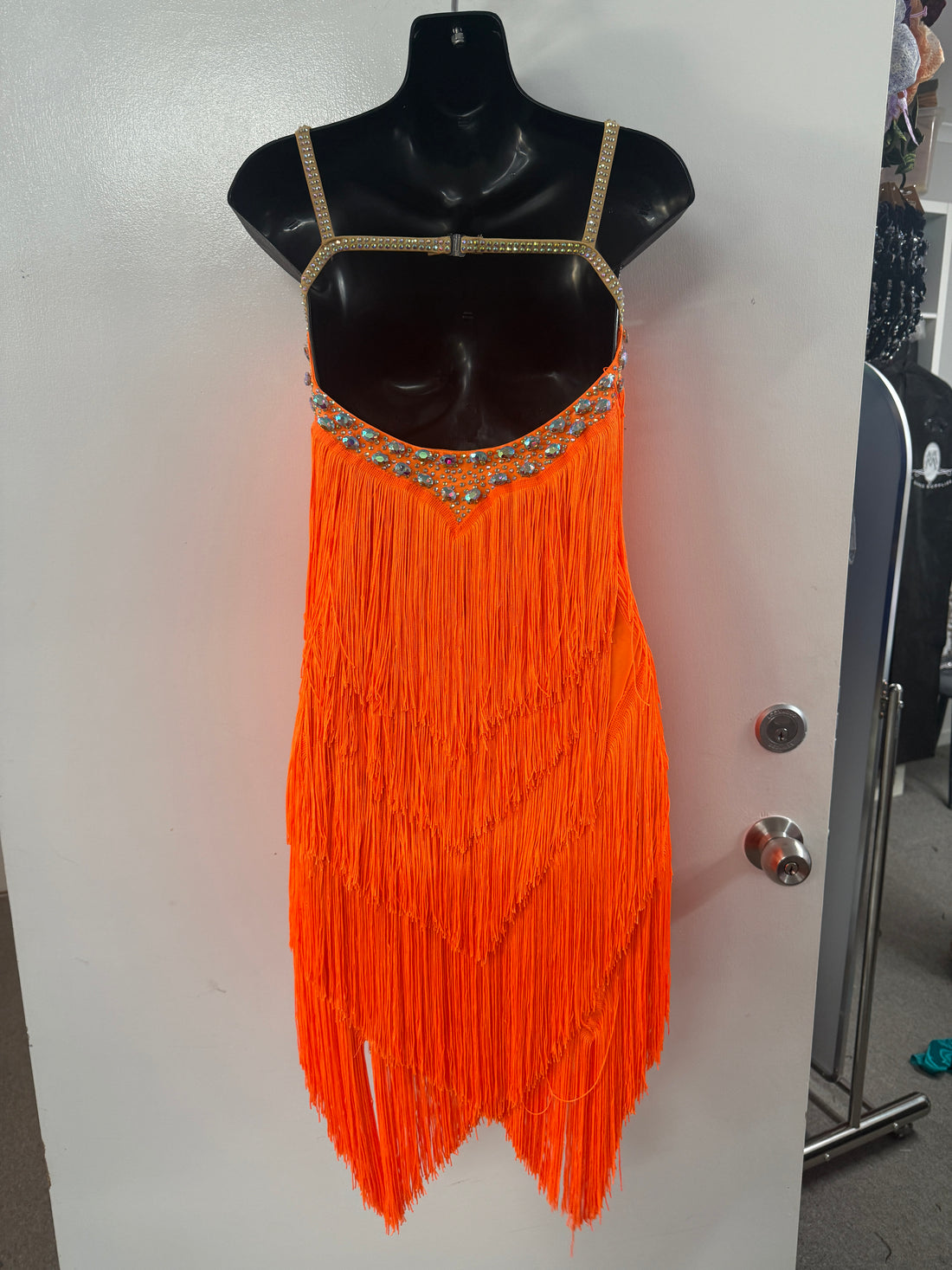 Pre Loved Orange Fringe Dress (Size 6-8)