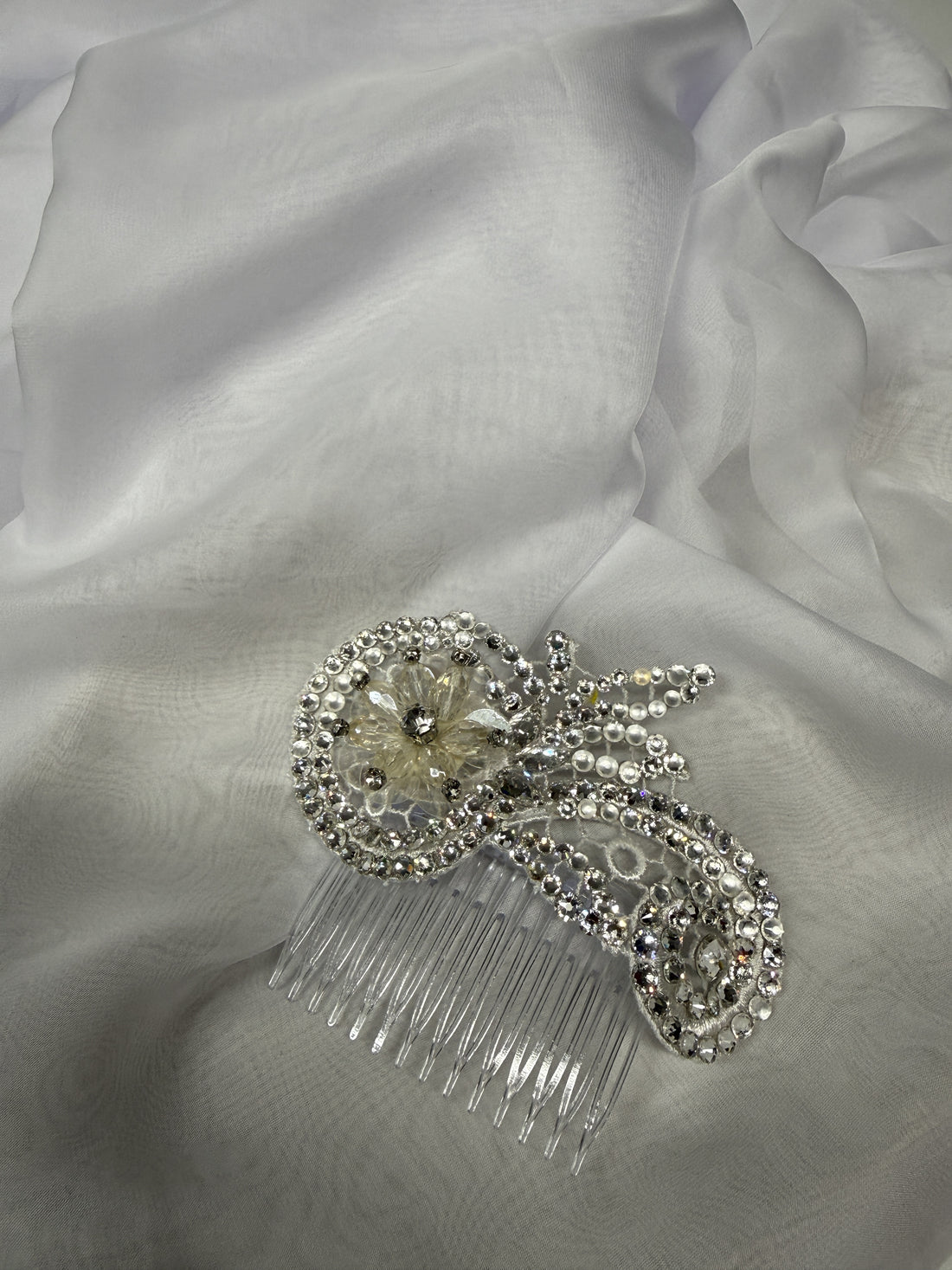 Crystal Floral Hair Comb