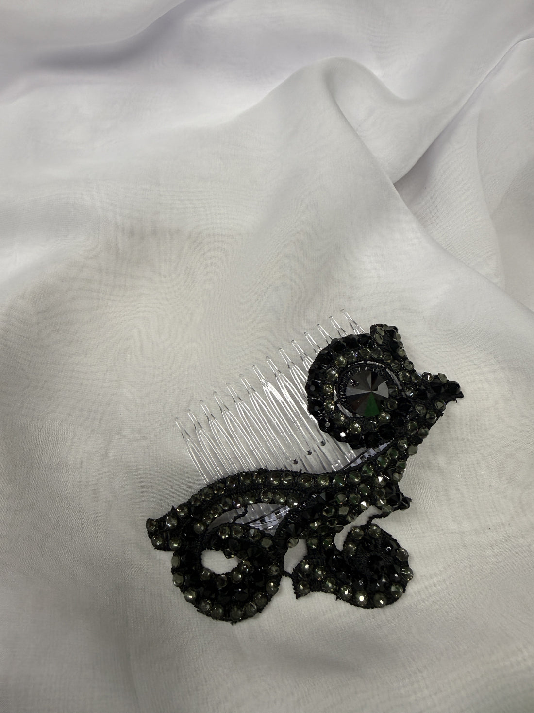 Black Swirl Hair Comb