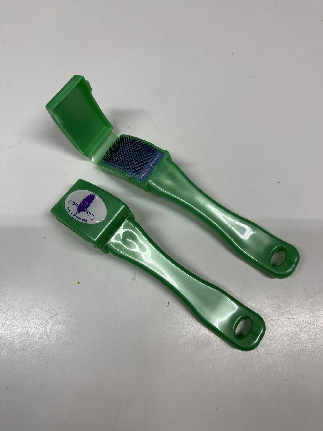 M&M Dance Supplies Shoe Brush with Cover - Apple Green Pearl