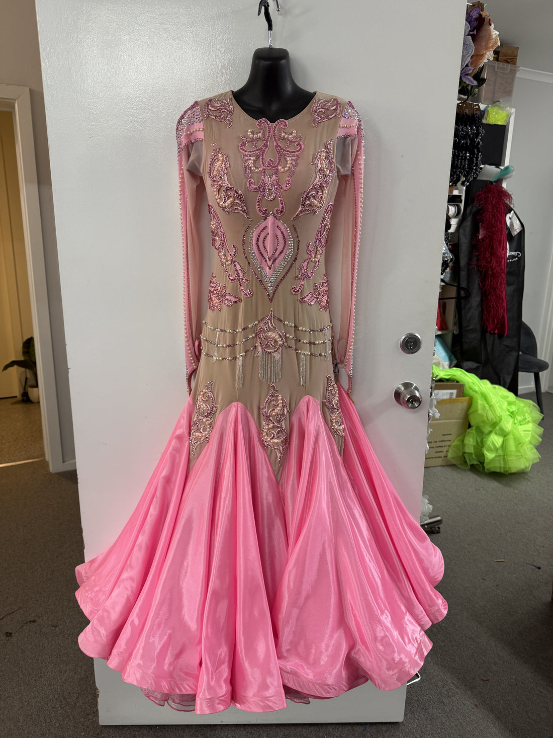 Pre Loved Pink/Flesh Ballroom Dress (Size 10-12)