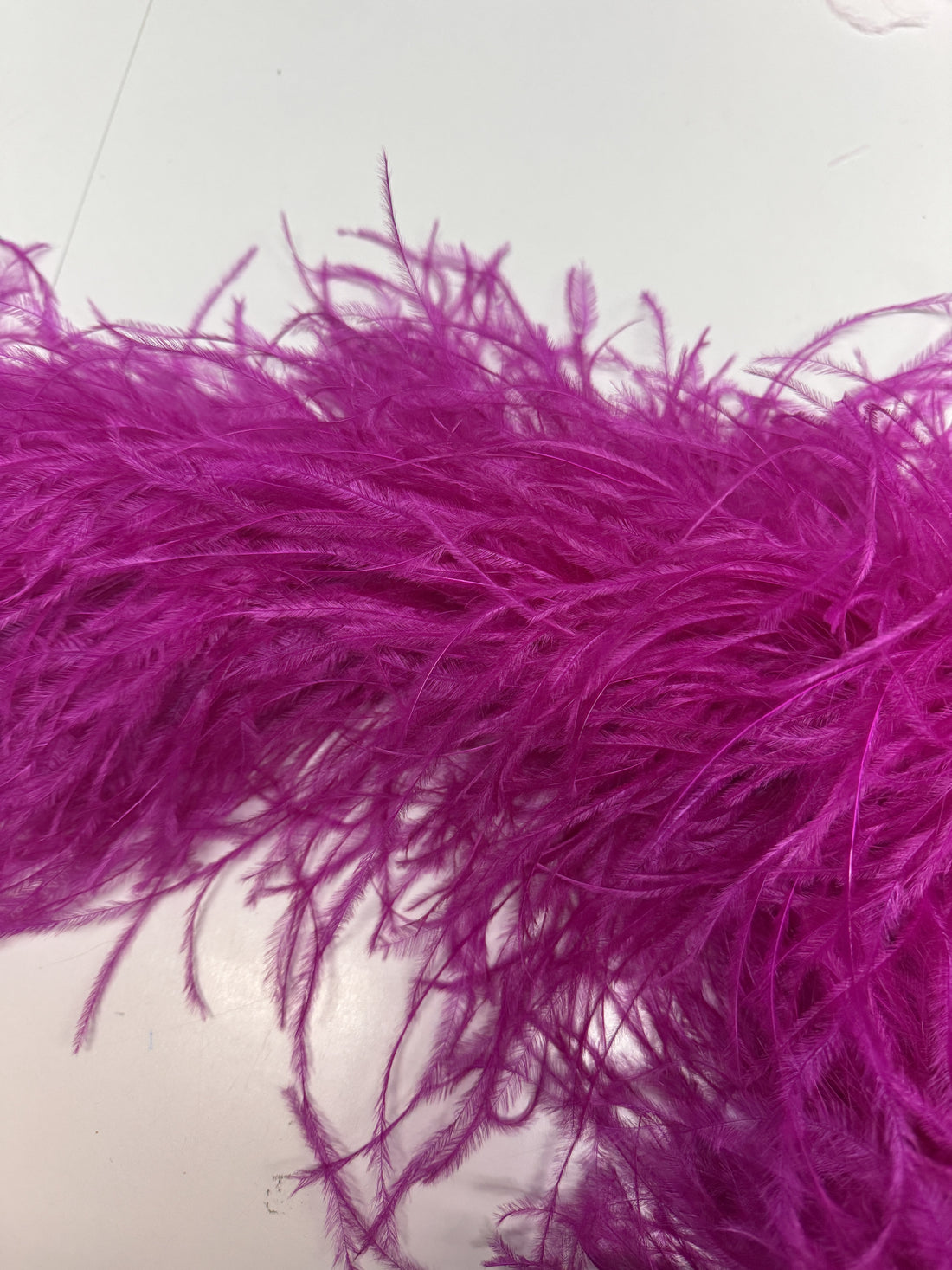 Fuchsia Ostrich Feather Boa 6 Ply - 30cm Piece
