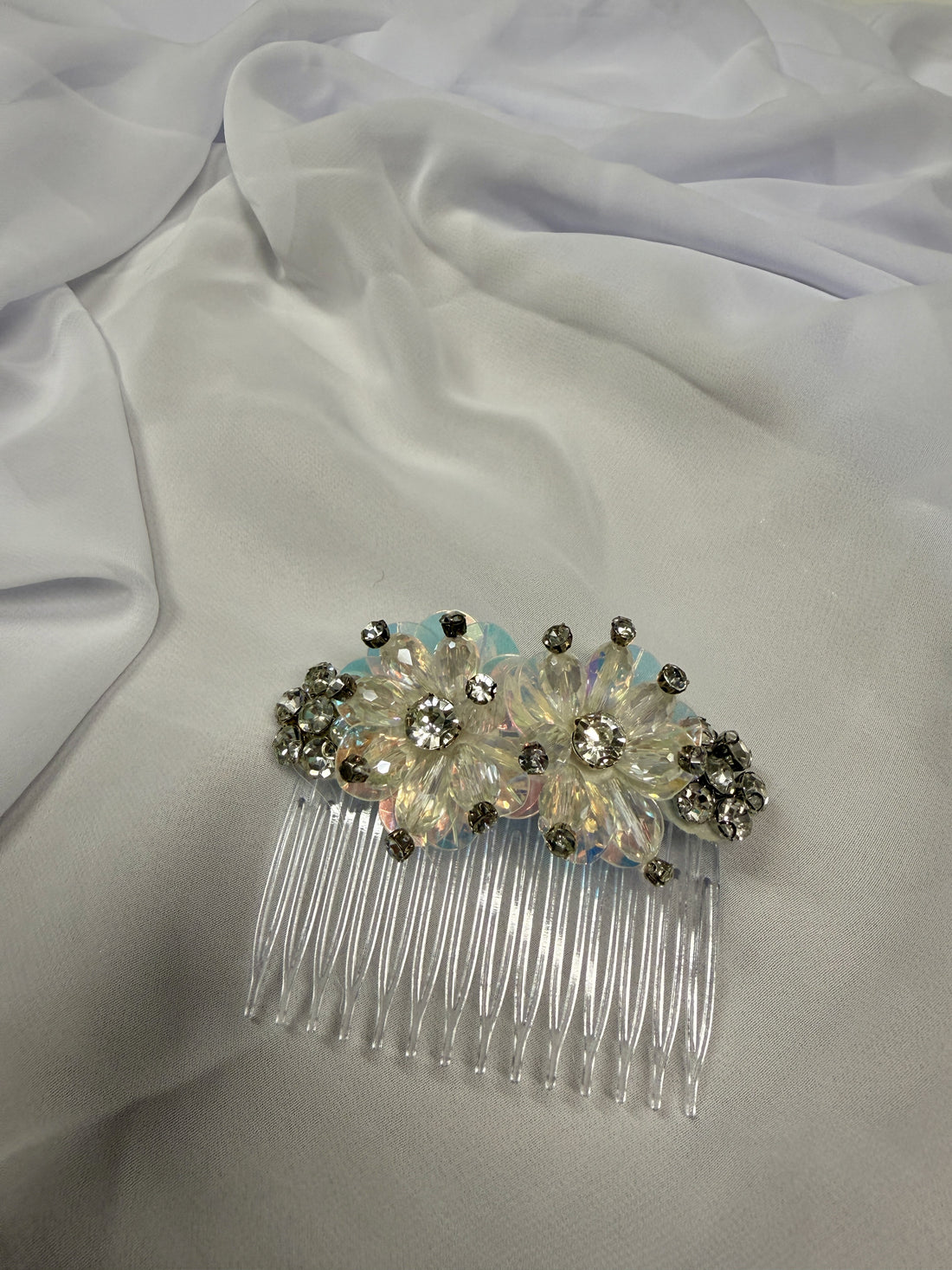 Crystal Flower - Hair Comb