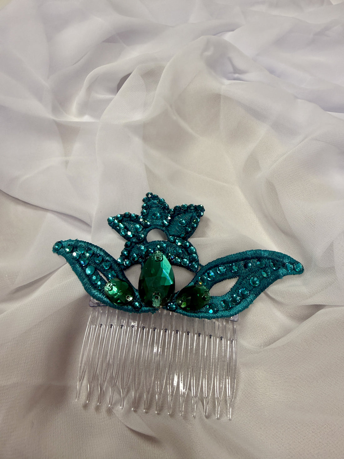Peacock Blue 2 -  Hair Comb