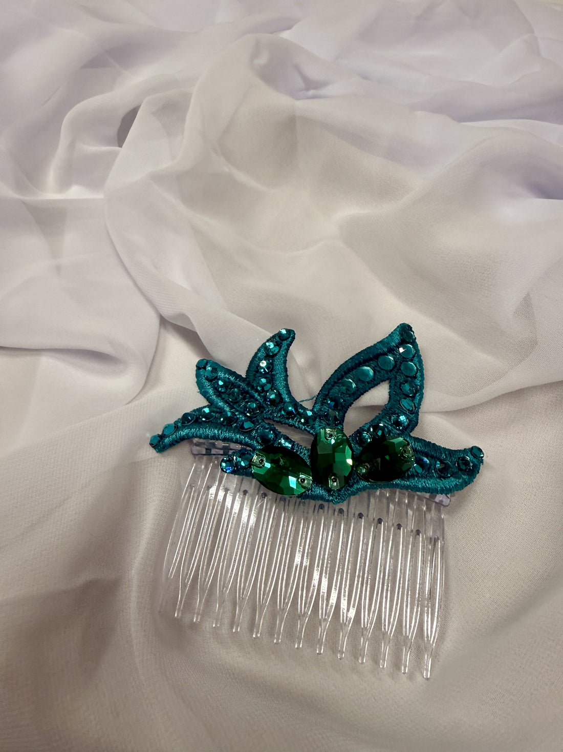 Peacock Blue 1 - Hair Comb