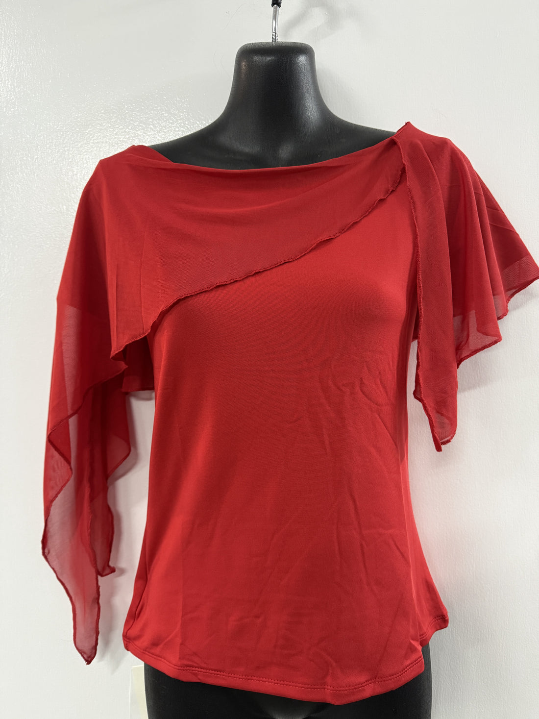 Violet Drape Top - Red
