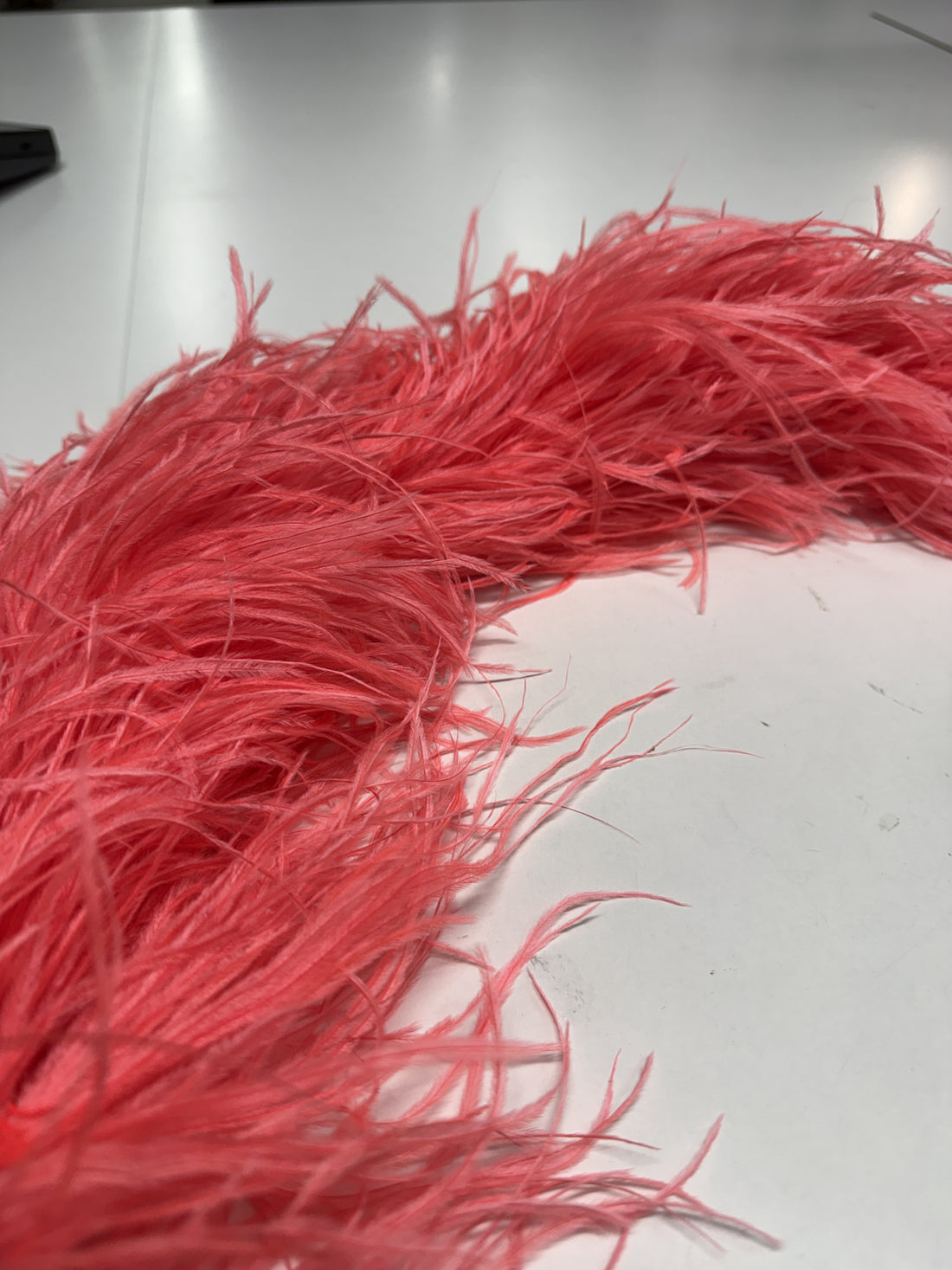 Salmon Ostrich Feather Boa 8 Ply - 85cm Piece