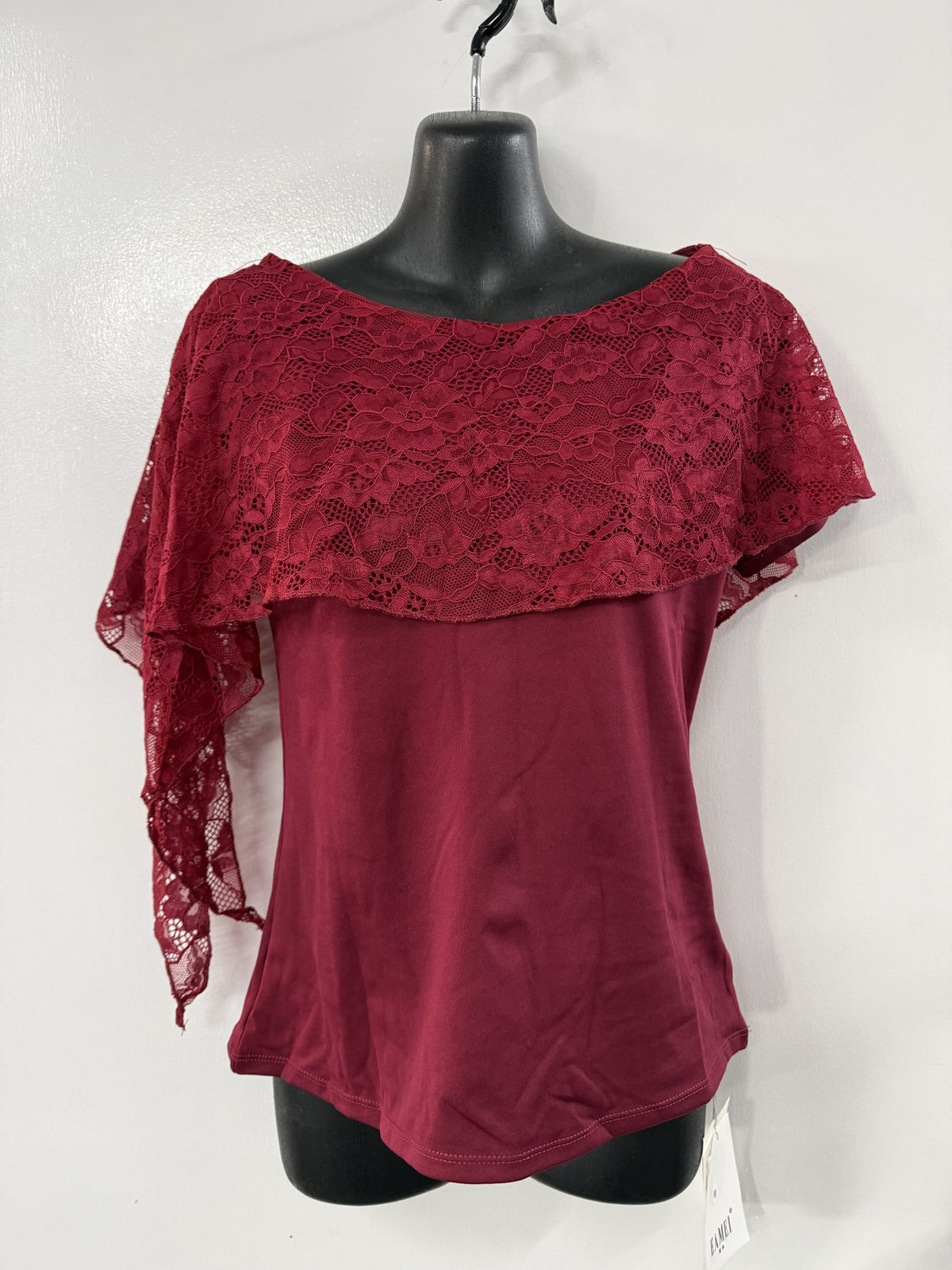Violet Drape Top - Wine Lace