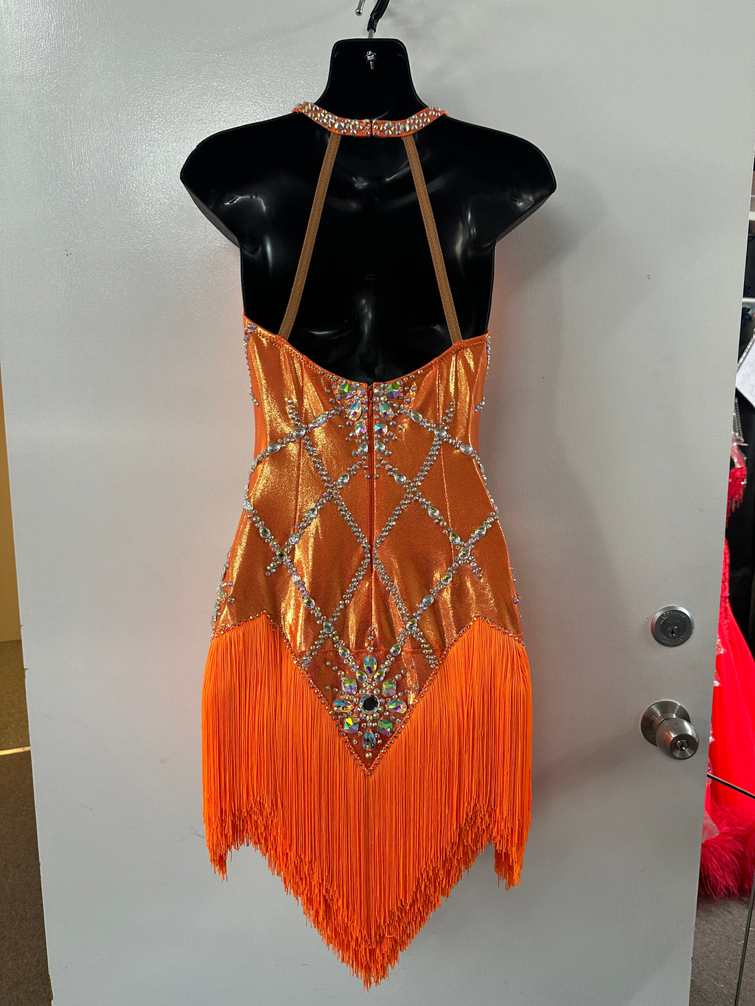Orange Latin Dress (size 6-8)