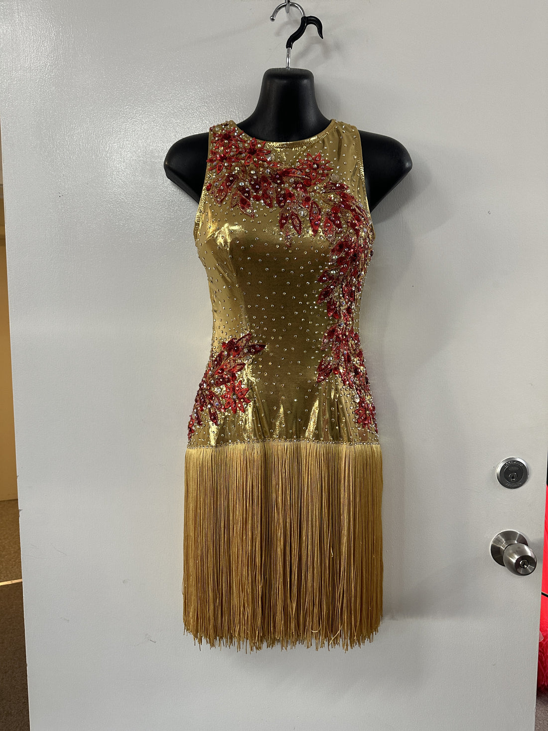 Gold & Red latin Dress (size 6-8)