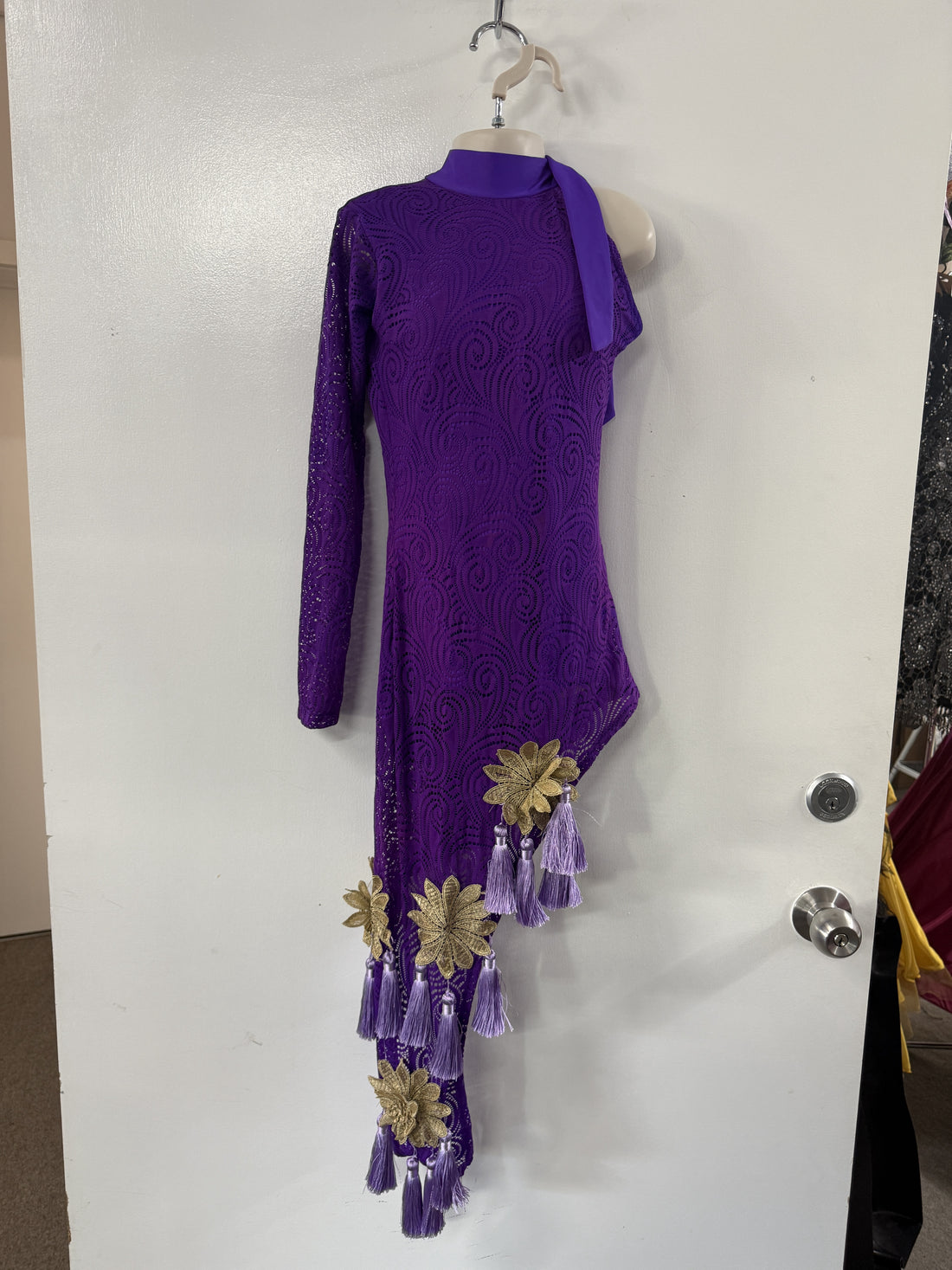 Pre Loved Purple Lace Junior Latin Dress (Size 2-6)