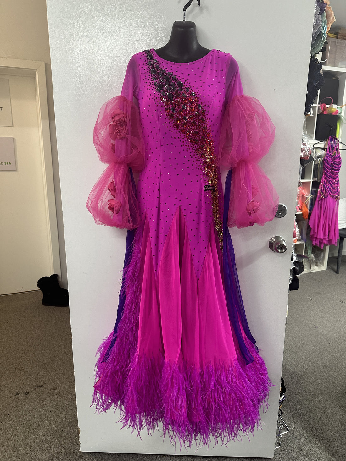 Pre Loved Pink Ballroom Dress (Size 10-12)