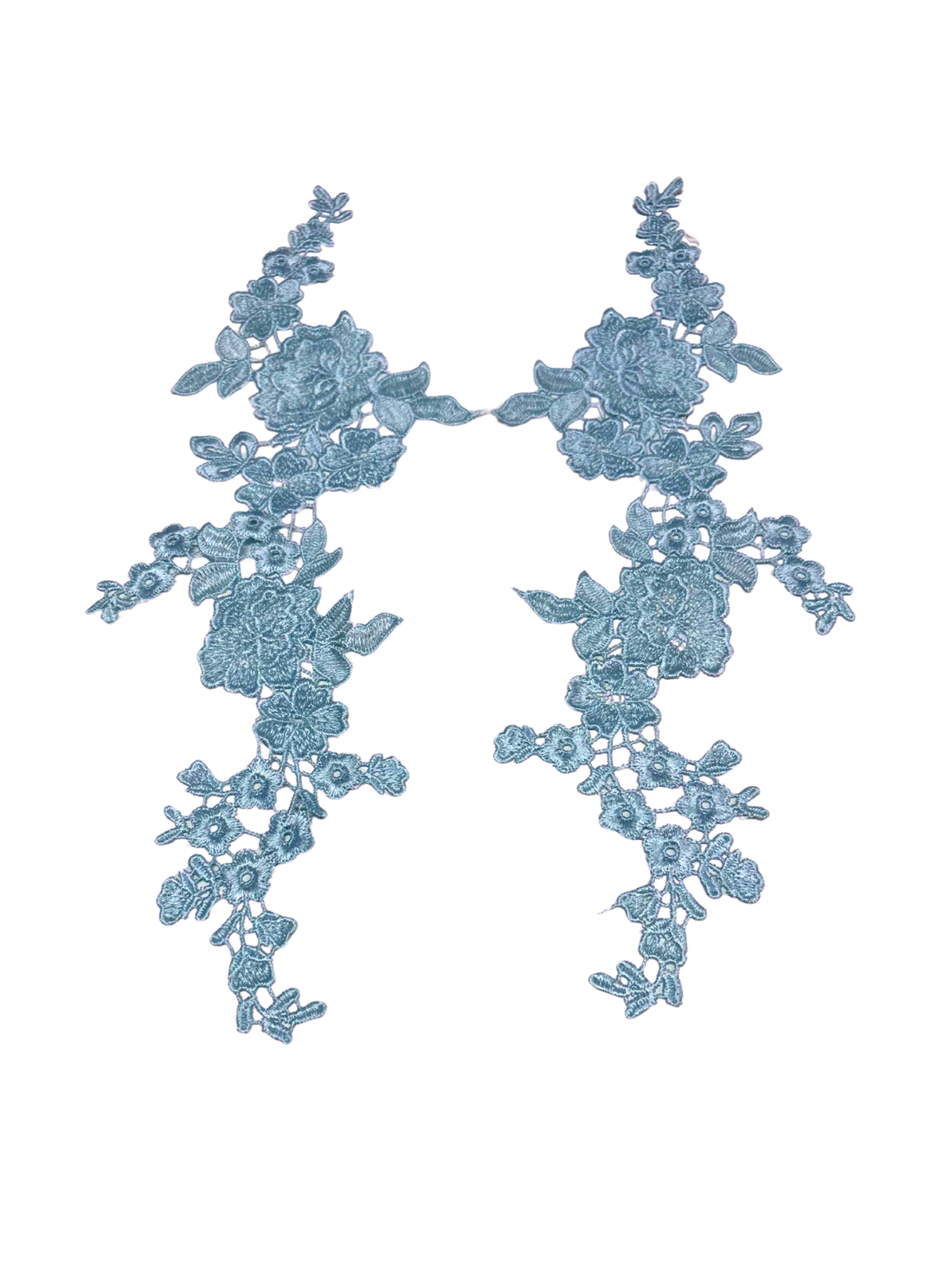 Floral Ice Blue Lace Pair