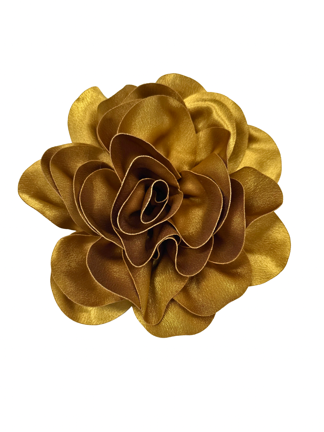 Large Flower Hair Clip & Pin - Yellow Gold