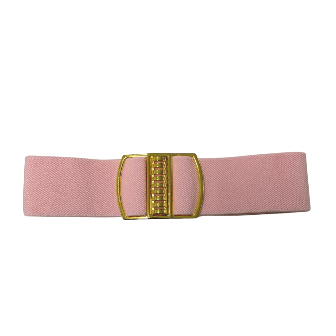 Spin Dance Baby Pink Belt - Gold Buckle