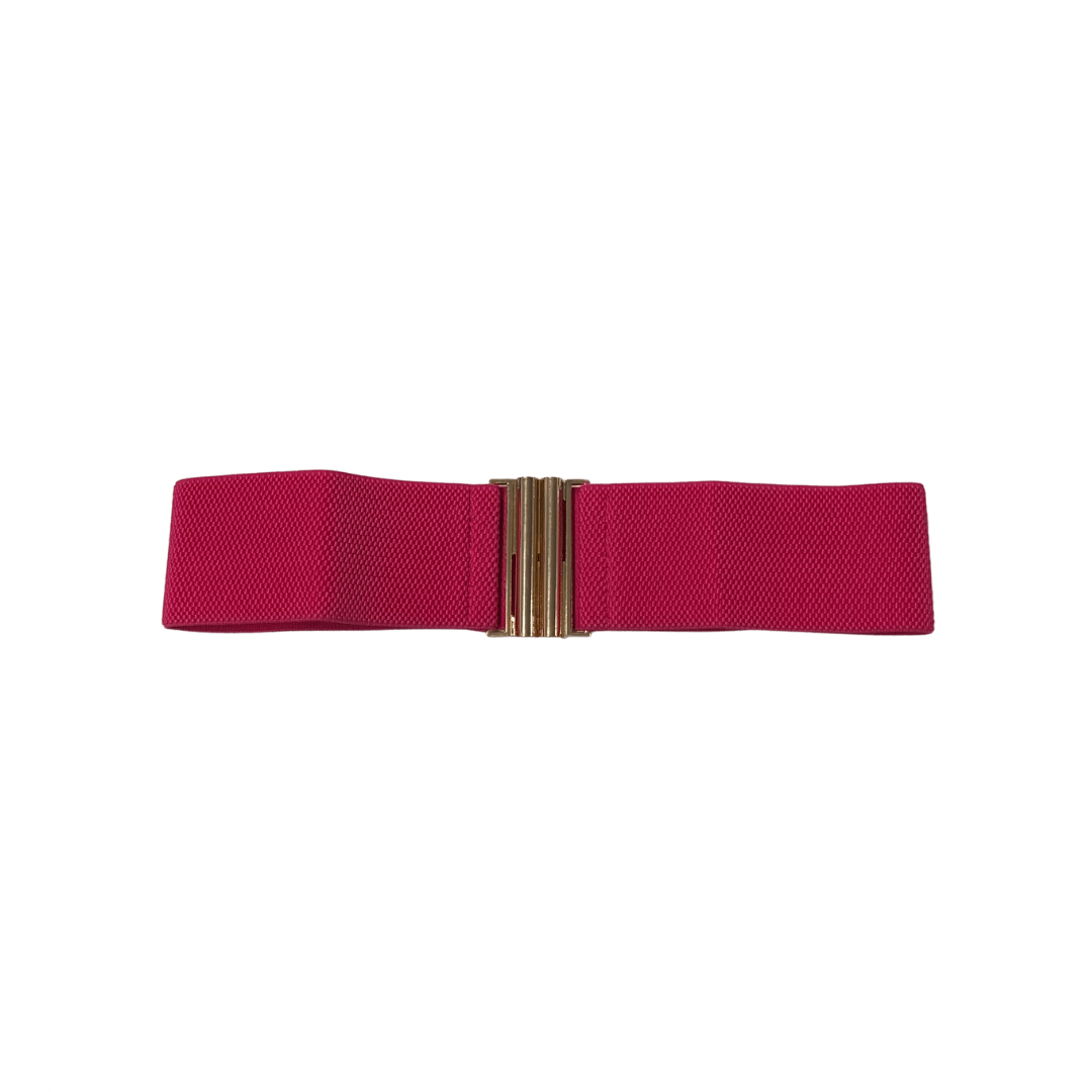 Hot Pink Belt with Gold Buckle
