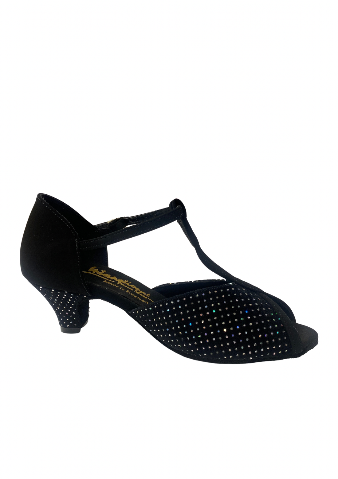 International Dance Shoes Vienna Black Nubuck/Sliver Hologram