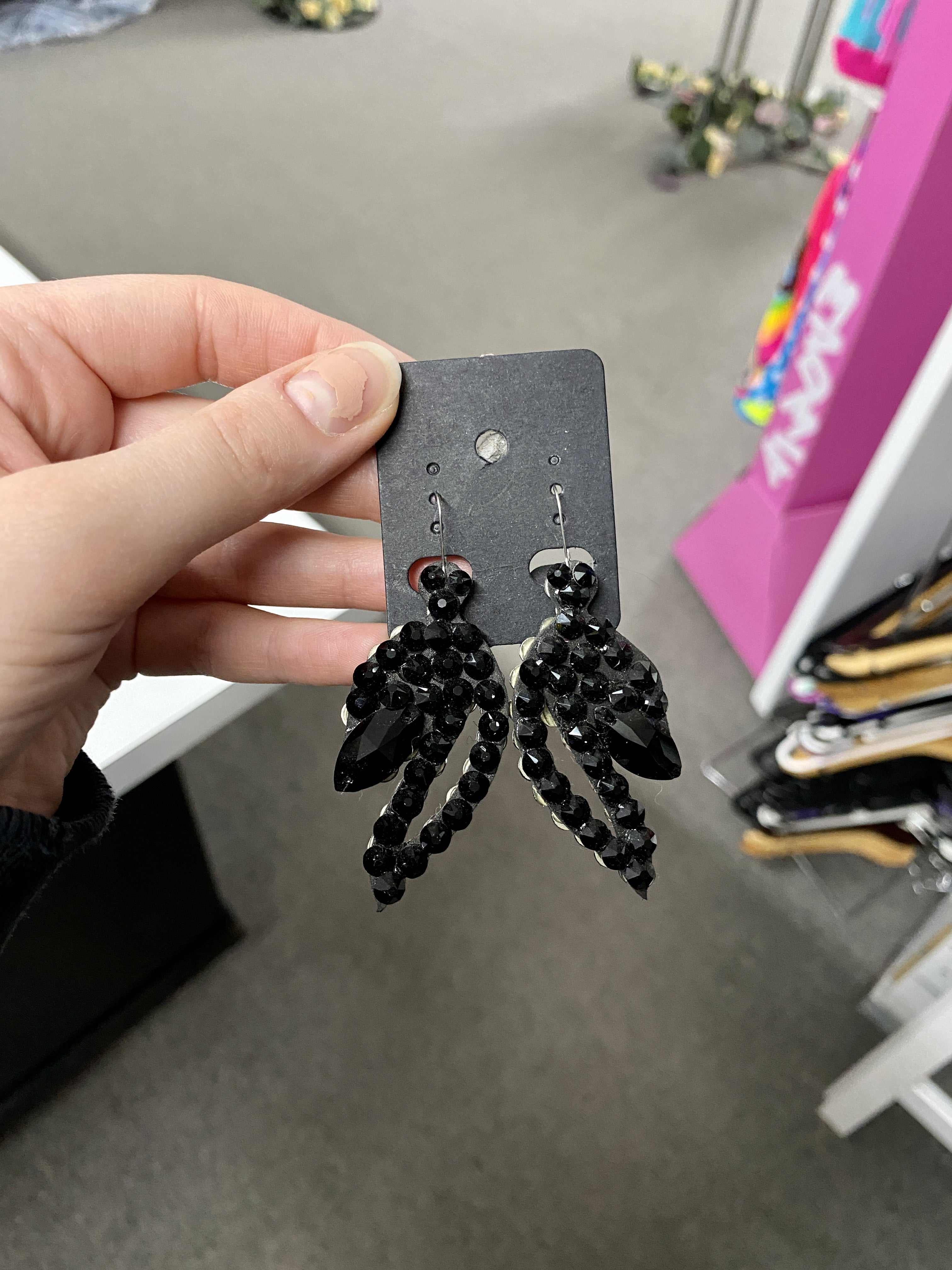 Jet on sale black earrings