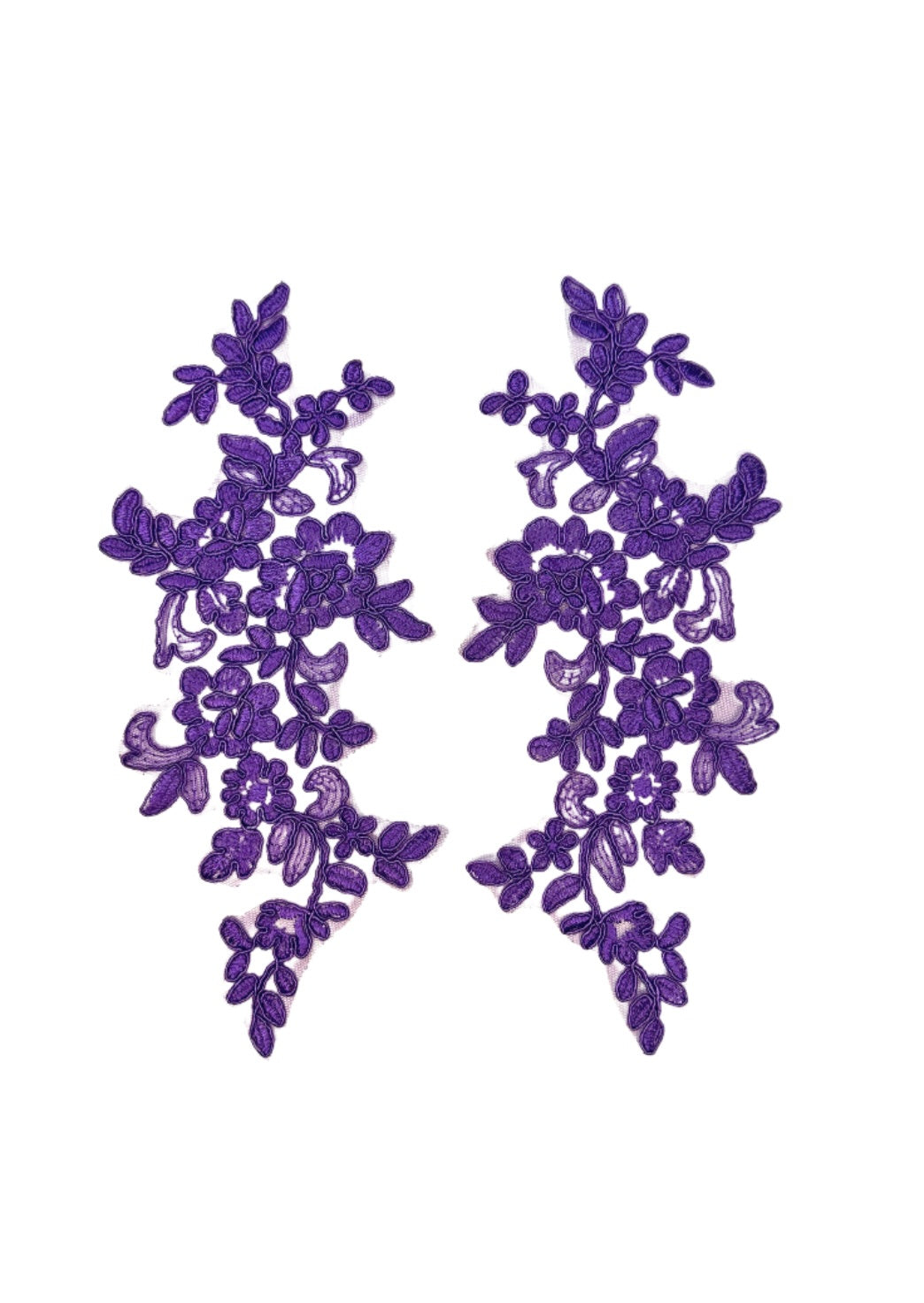 Dark Violet Floral Lace Pair