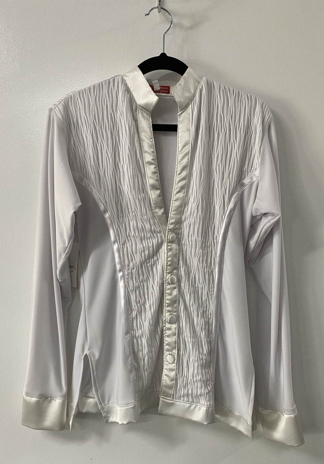 Mens White Lace Latin Over Shirt
