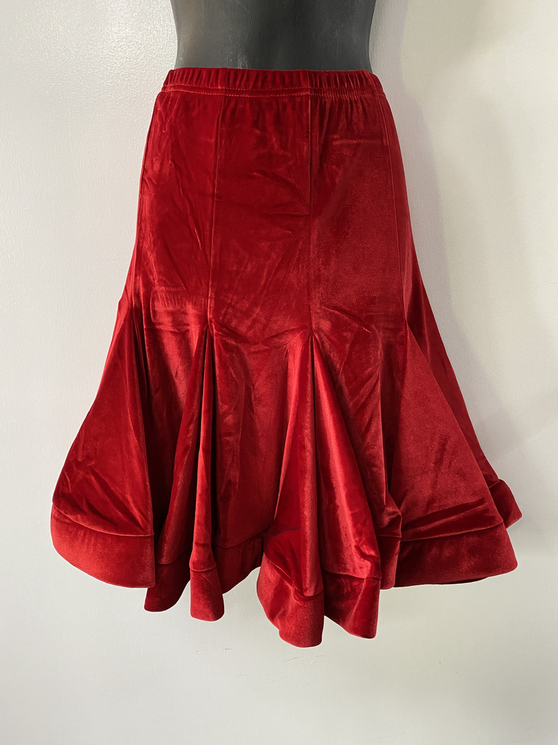 Red Velvet Latin Flip Skirt