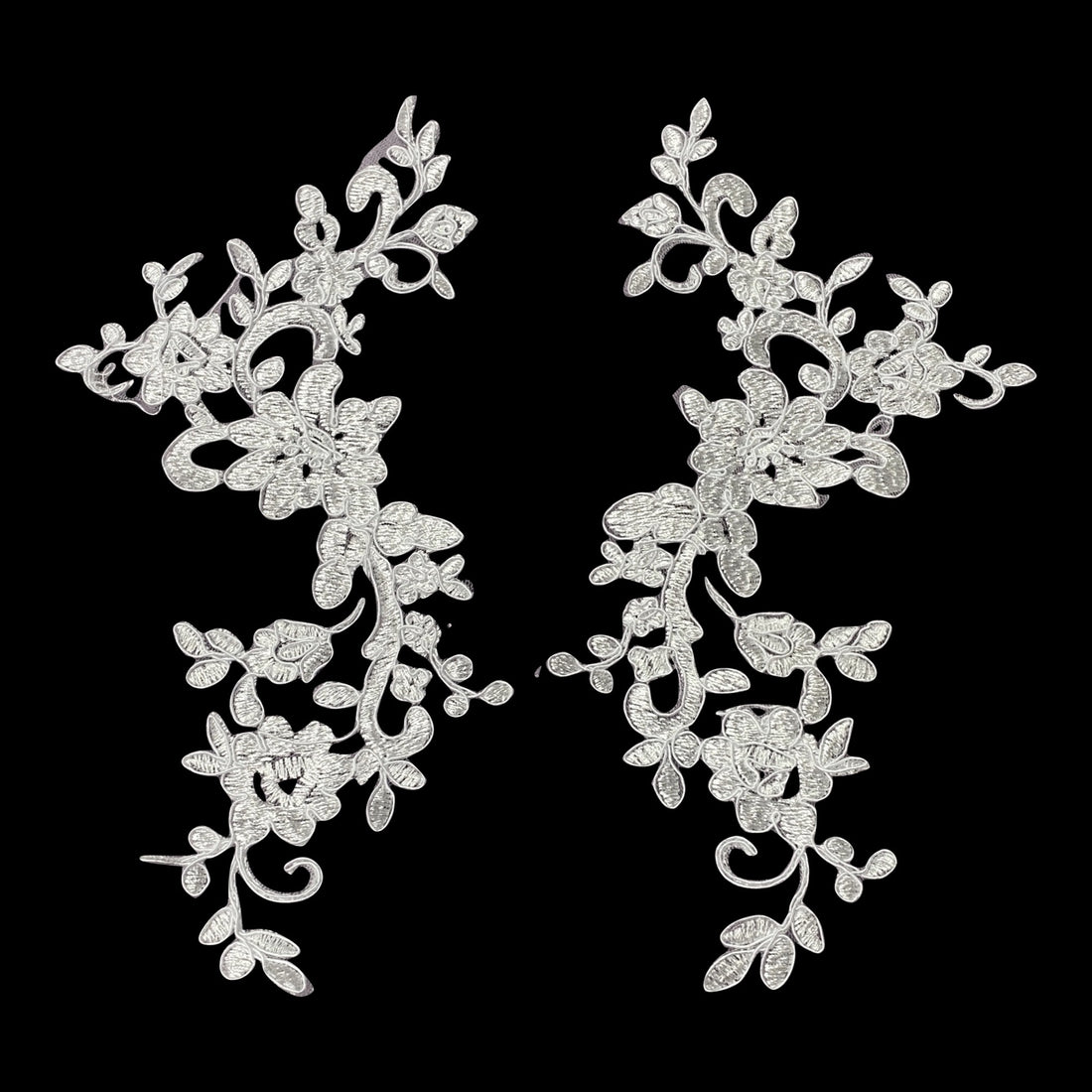 White 1 Floral Lace Pair