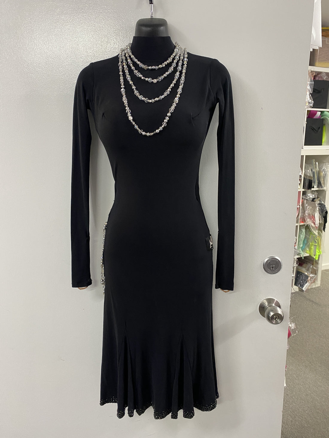 Pre Loved Black Latin Dress (Size 6-8)