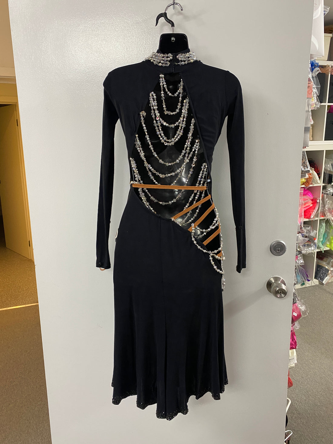 Pre Loved Black Latin Dress (Size 6-8)