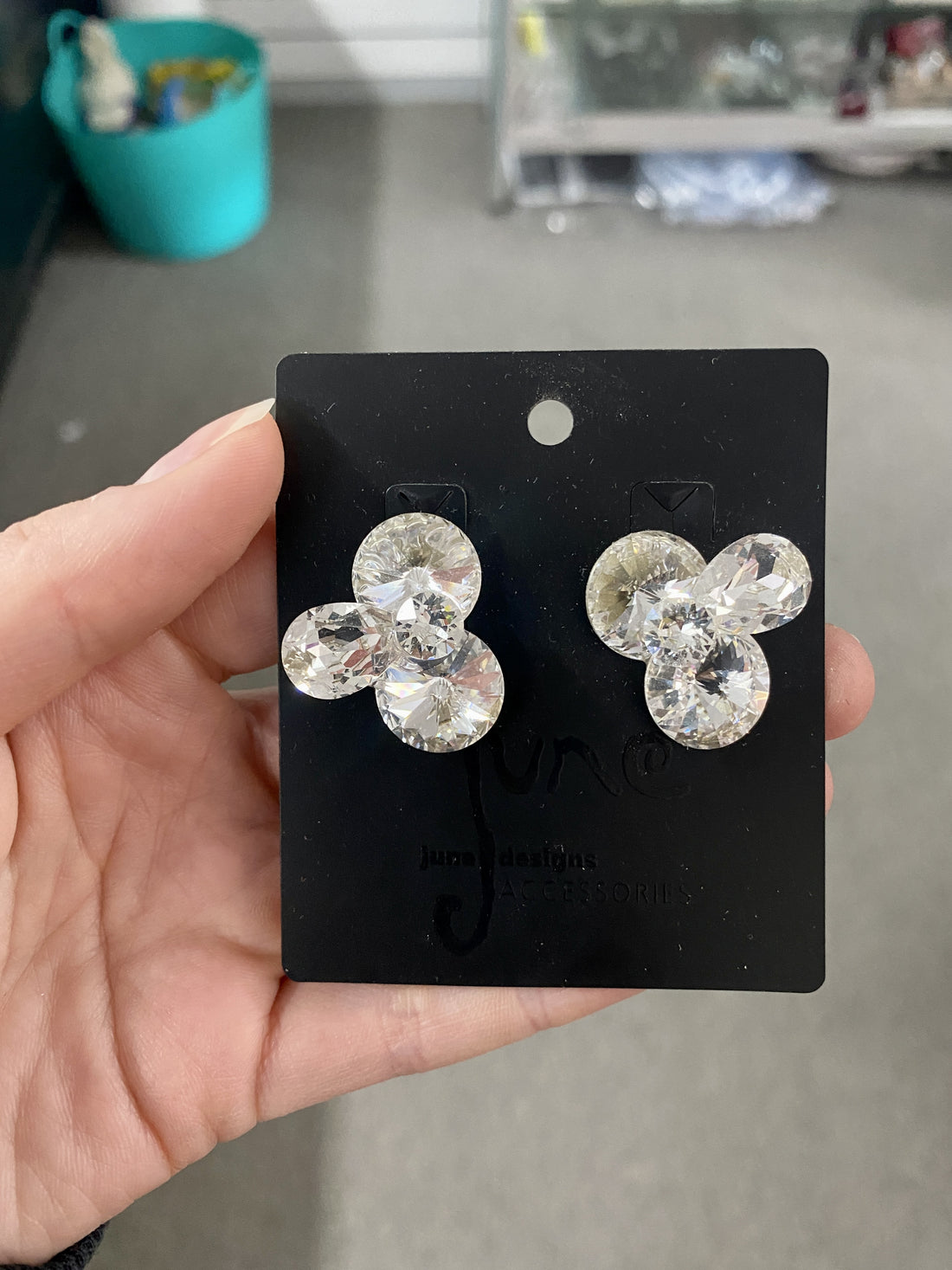 June Designs Kira Crystal Stud Earrings – MM Dance Supplies