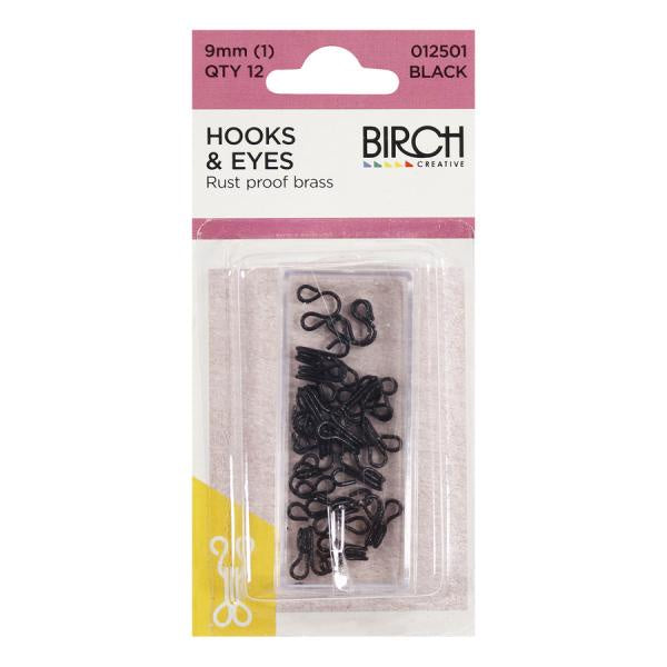 Birch Creative Hooks & Eyes 9mm