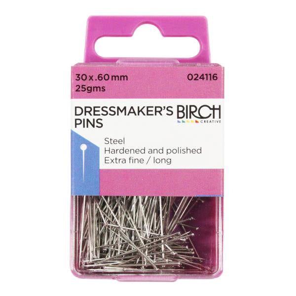 Birch Creative Dressmaker Pins Extra Fine/Long