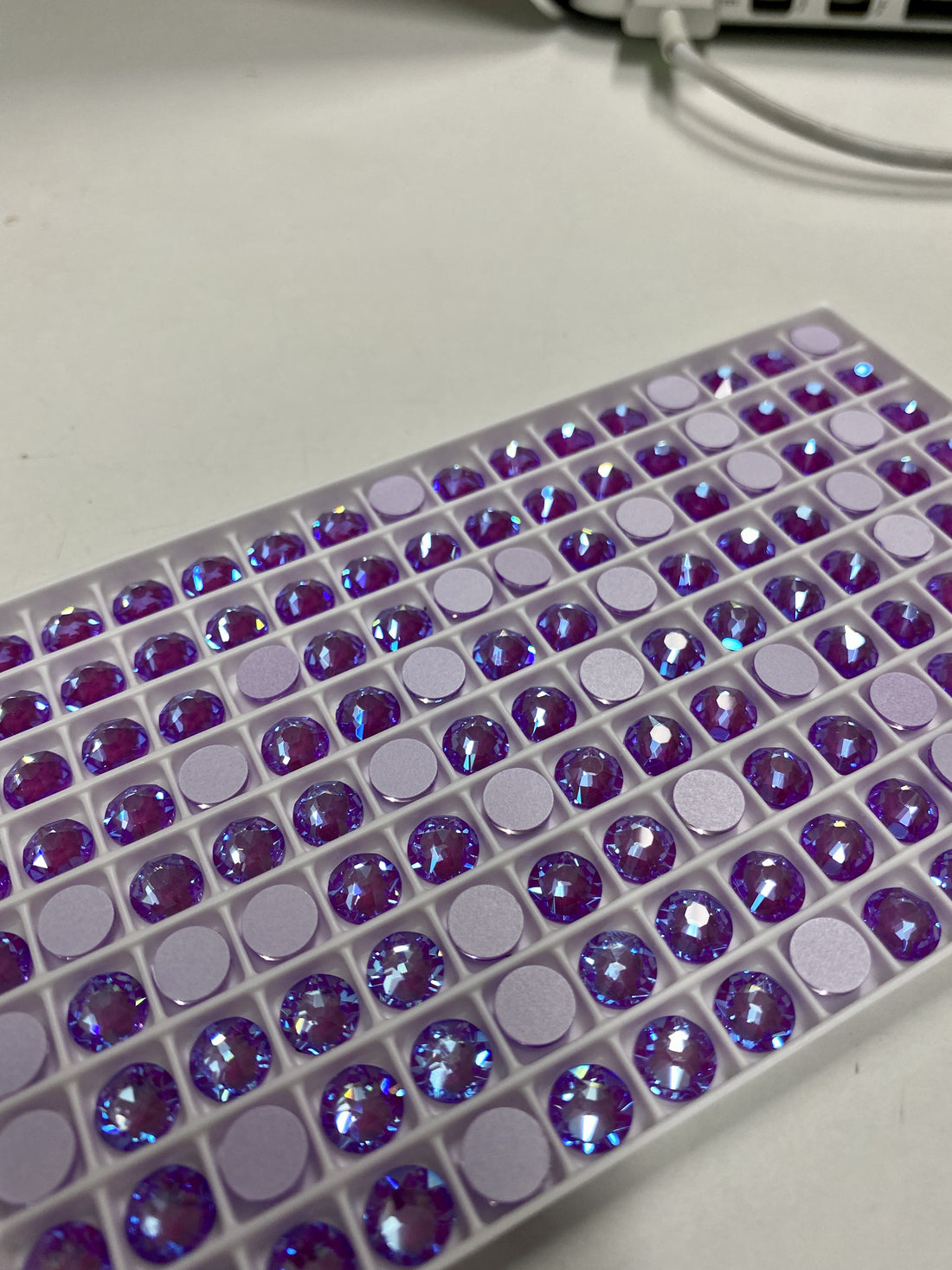 Swarovski Crystal Xirius Rose Crystal Electric Violet DeLite SS30